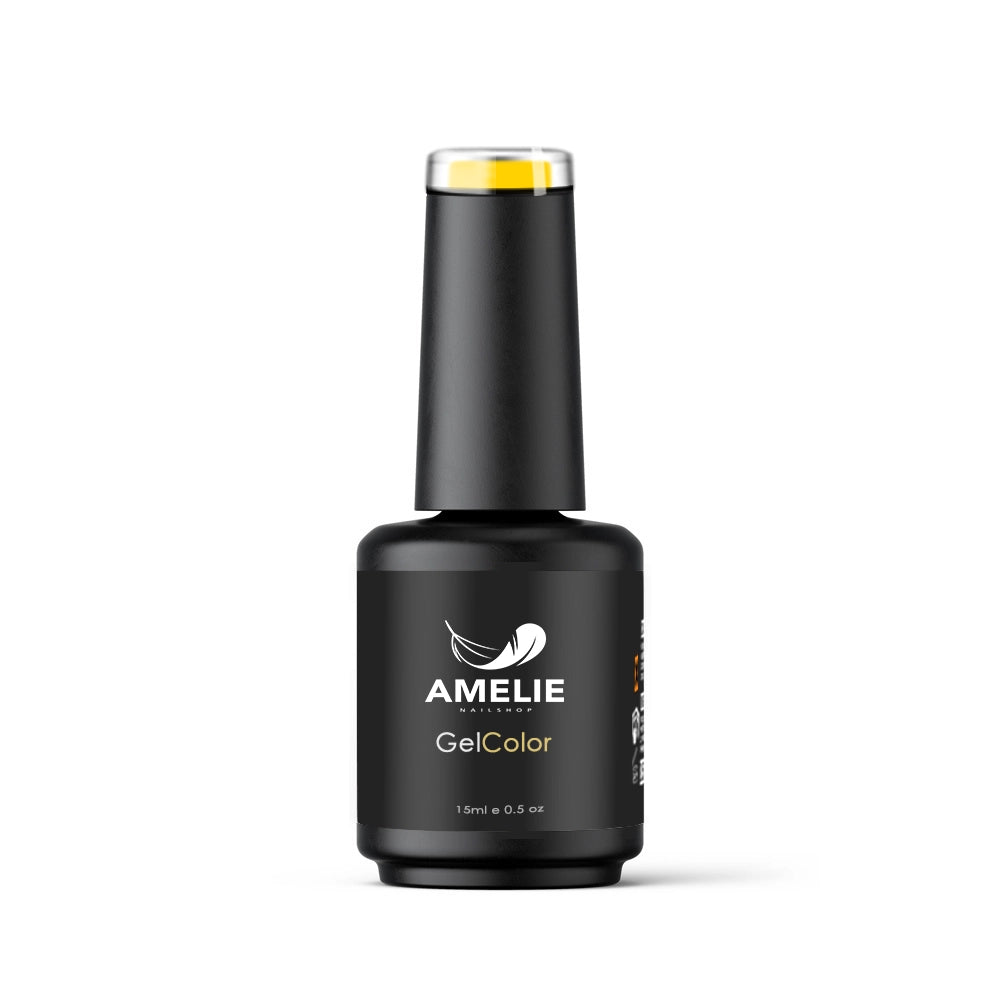 UV Nagellack Gelb 15ml mit gleichmäßigem streifenfreiem Farbauftrag und hoher Deckkraft