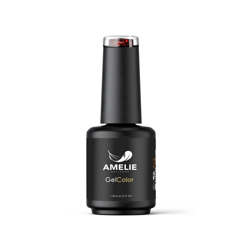 Amelie Nails Uv-Nagellack glänzend Rot Schimmer 15ml glitzer effekt 