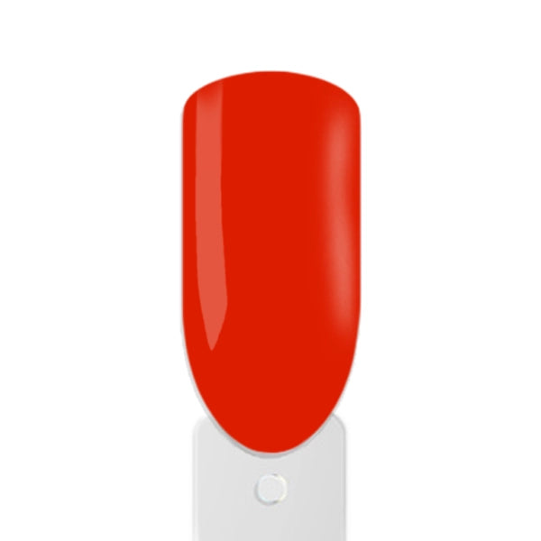 Amelie Nailshop UV Nagellack helles Rot als leichter, aufbaubarer Pinselstrich mit transparenter Farbwirkung