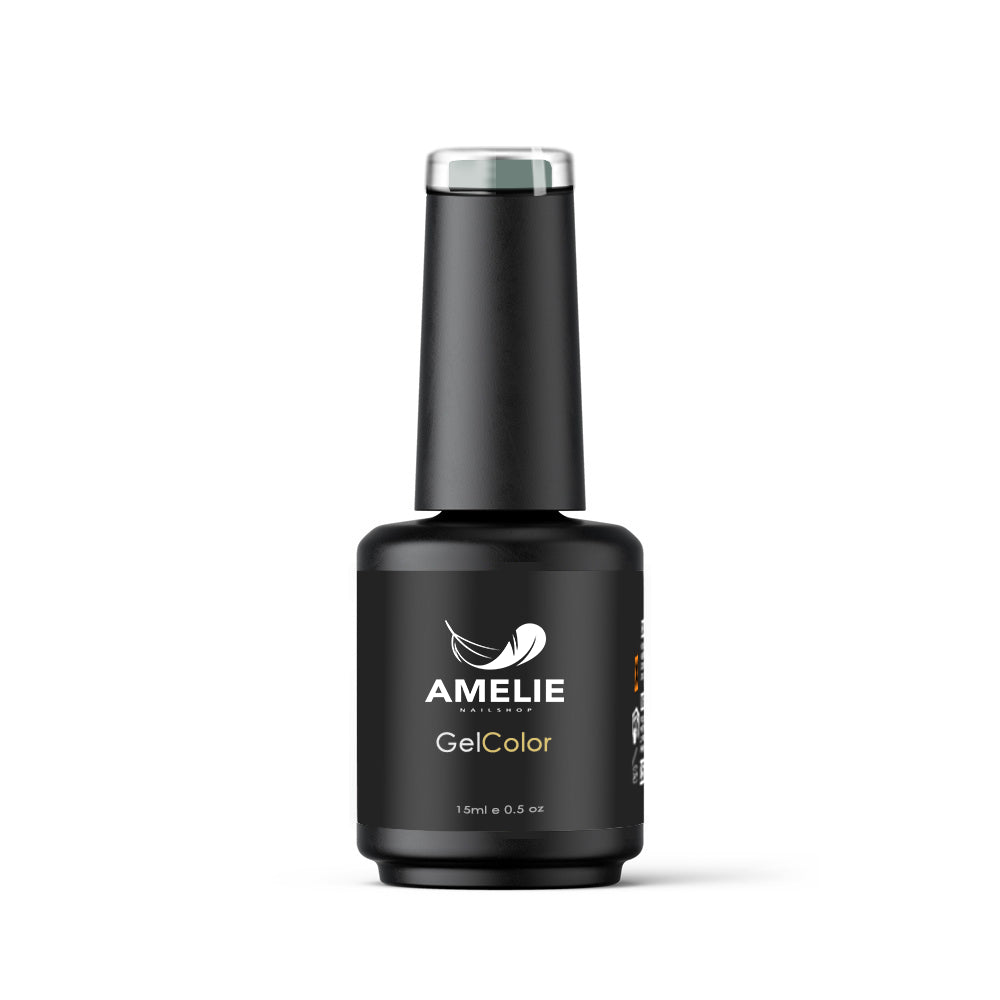 Grauer Gel Polish UV-Nagellack Farbton im Flakon mit farbdeckel 