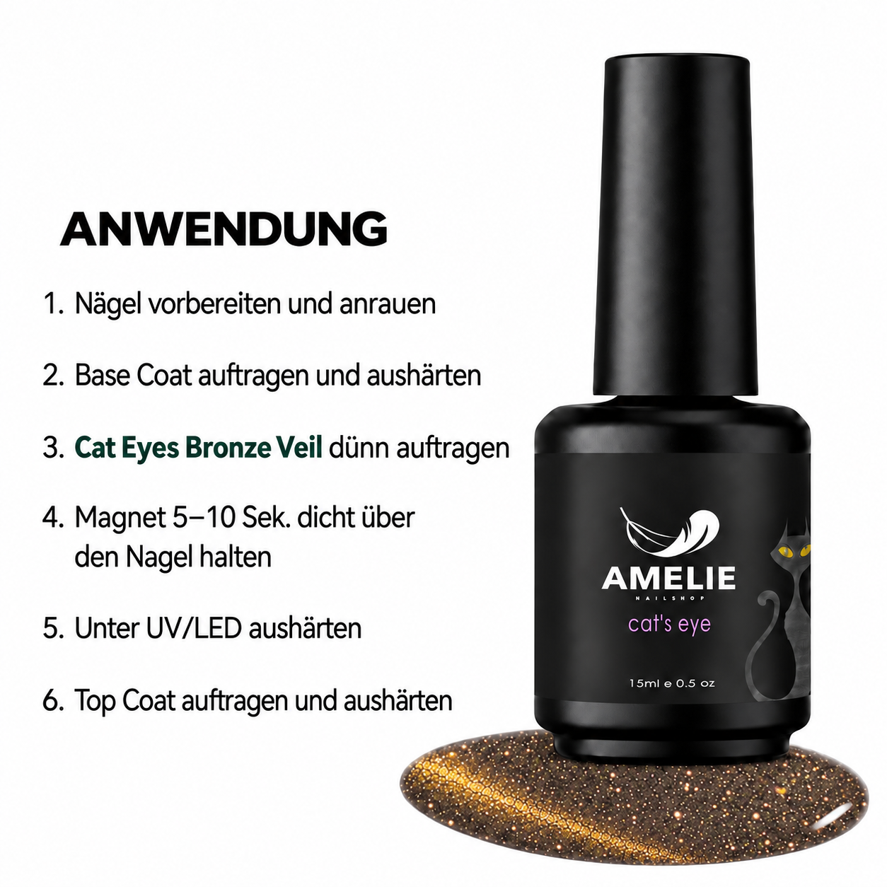 Amelie Nails Cat Eyes Bronze Veil 403* 15ml