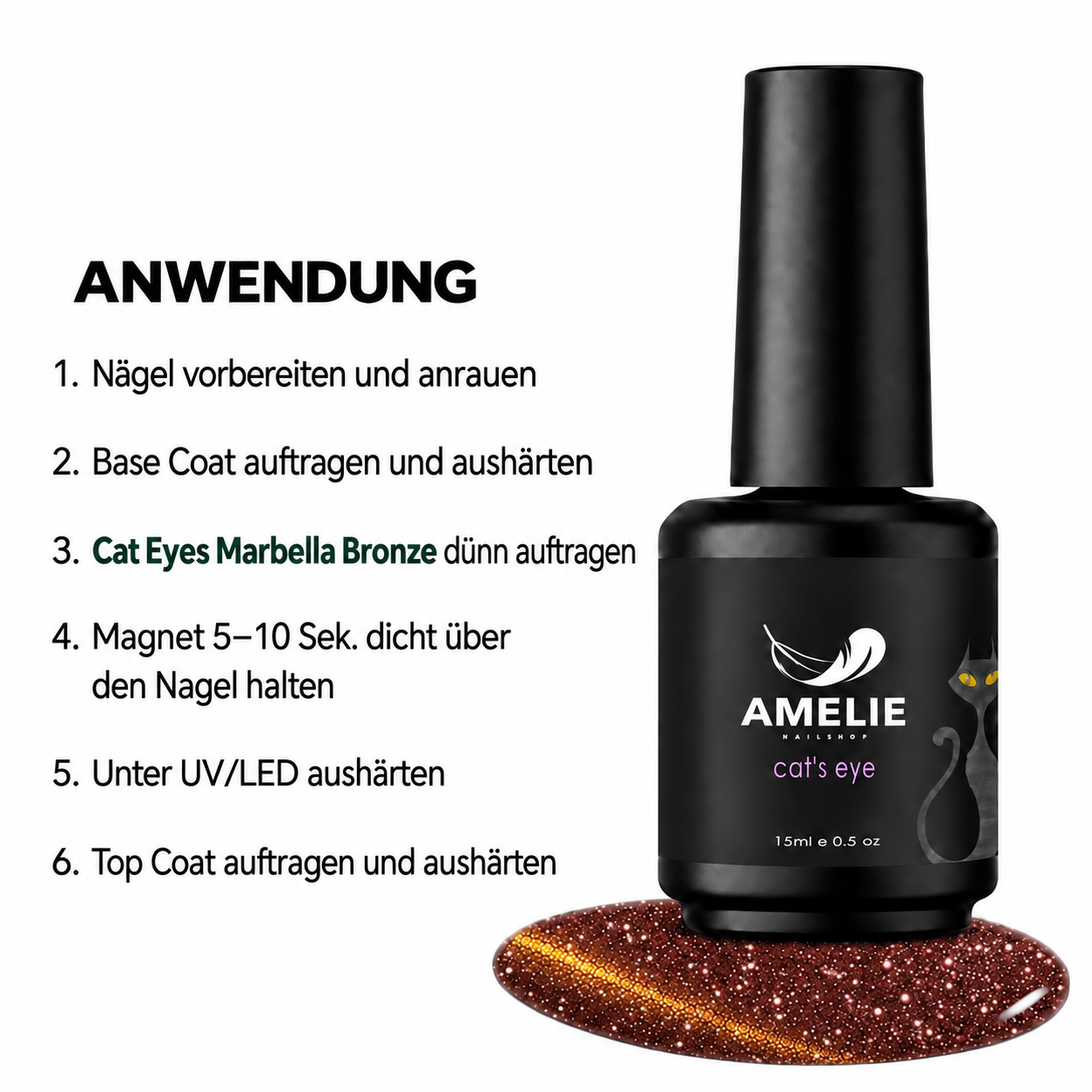 Amelie Nails Cat Eyes Marbella Bronze 400* 15ml