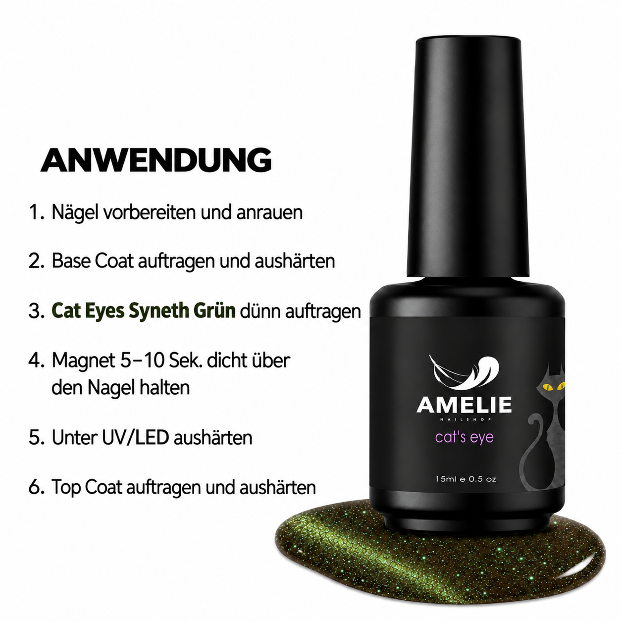 Amelie Nails Cat Eyes Syneth Grün 126* 15ml