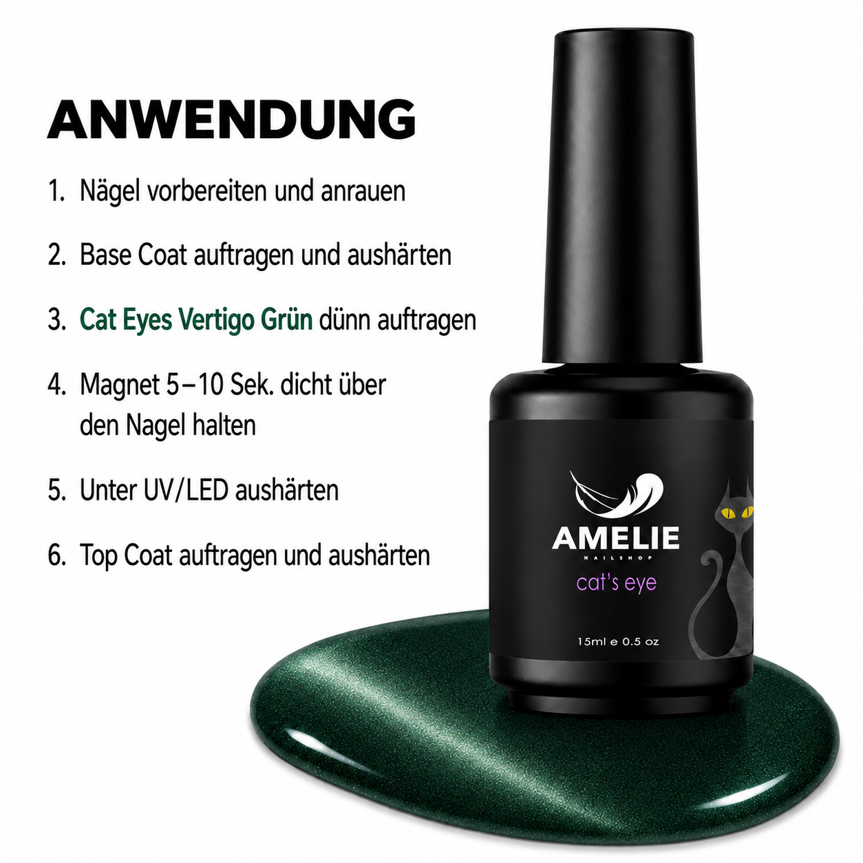 Cat Eyes Gel Polish Vertigo Grün 110* 15ml