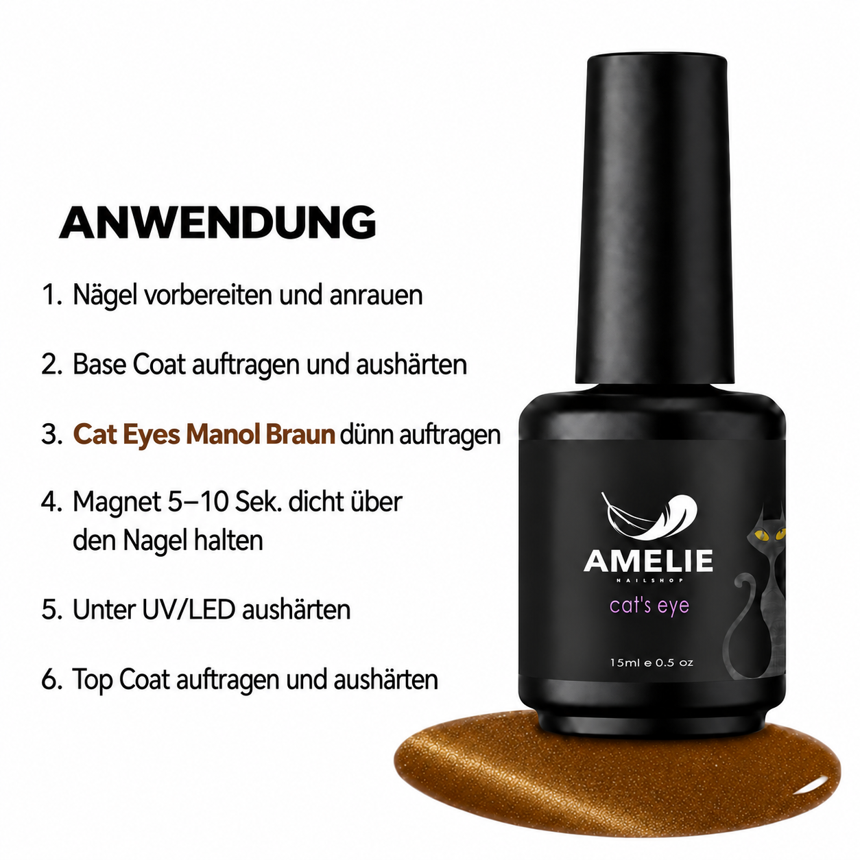 Amelie Nails Cat Eyes Manol Braun 102* 15ml