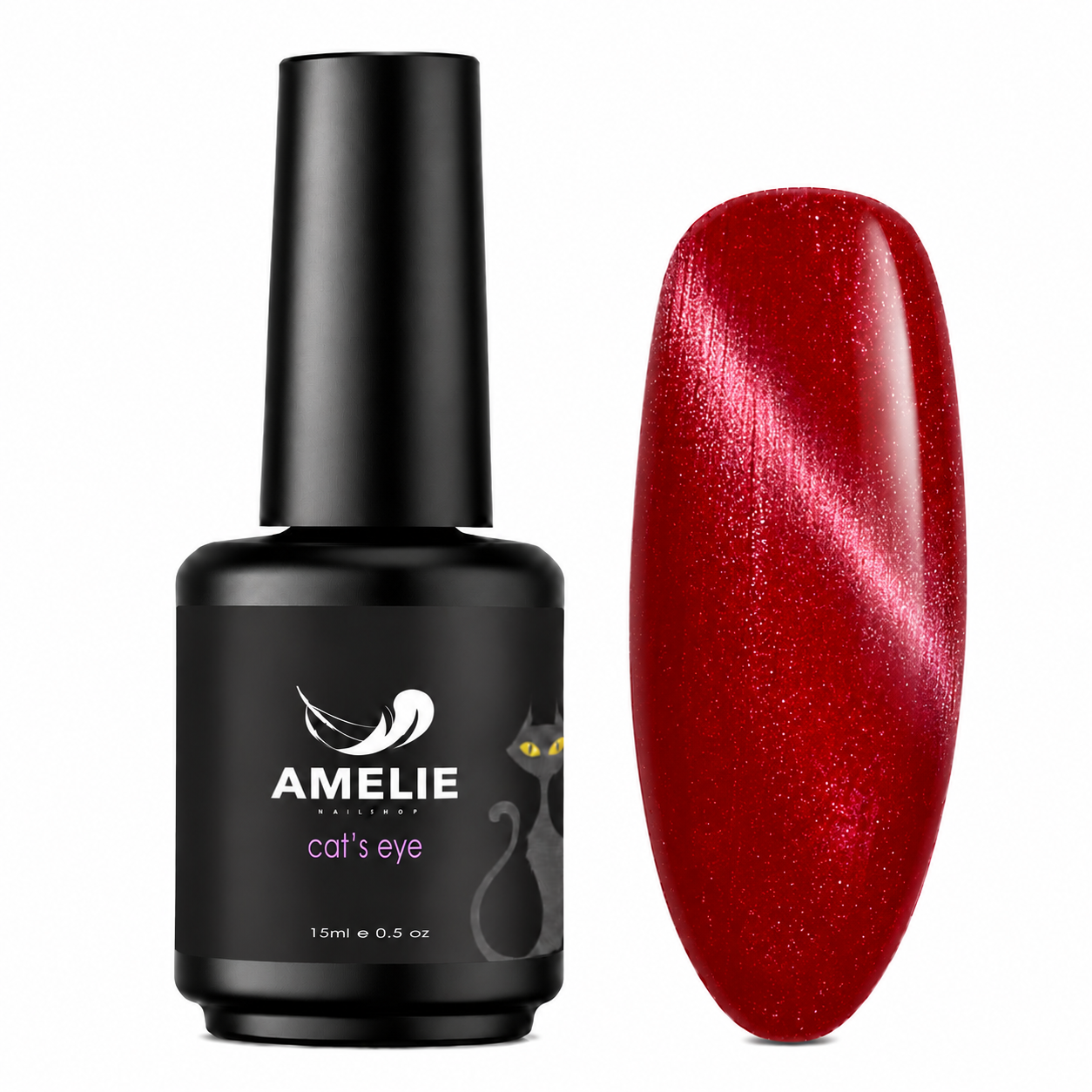 Amelie Nails Cat Eyes Glitter Rot  95* 15ml