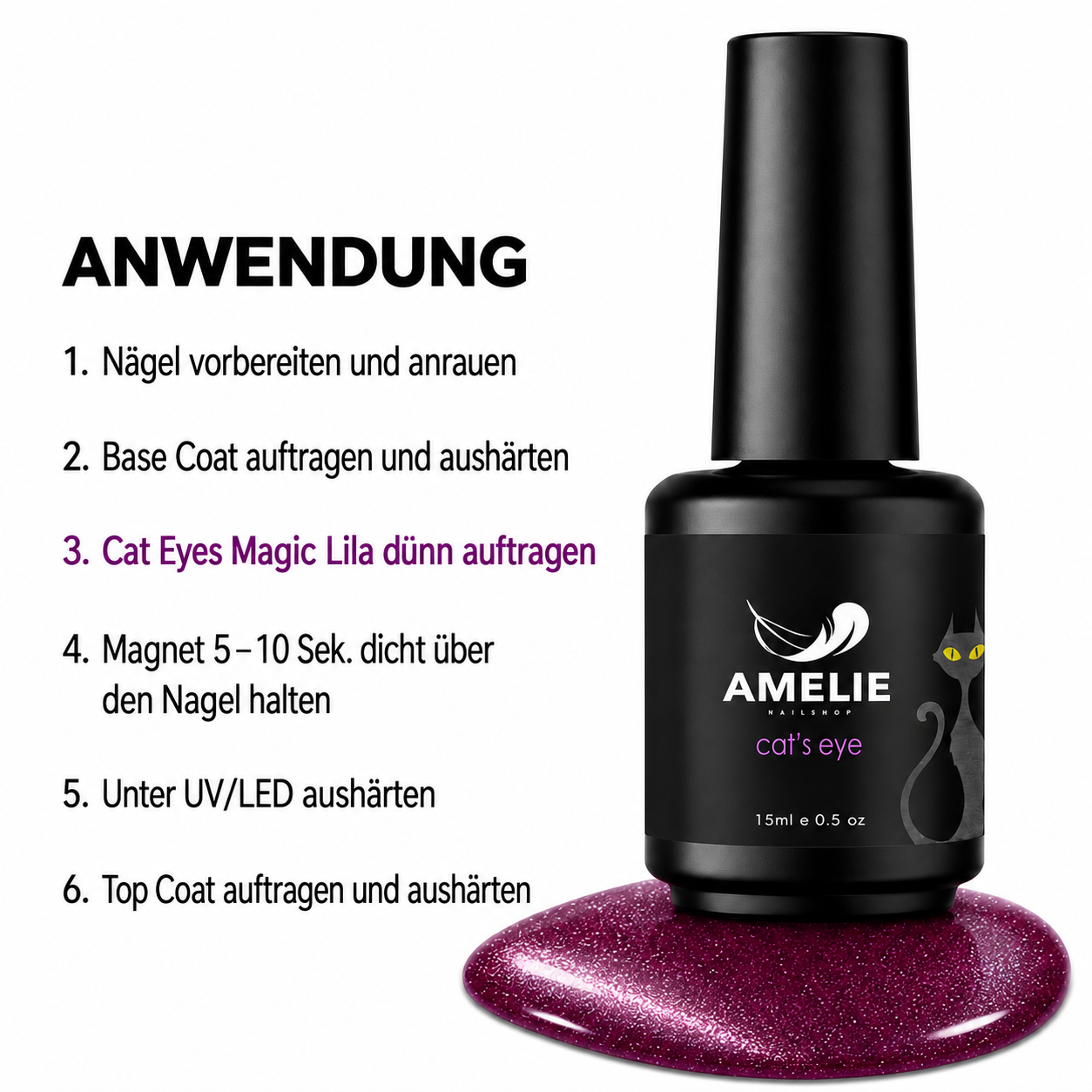 Amelie Nails Cat Eyes Magic Lila 93* 15ml