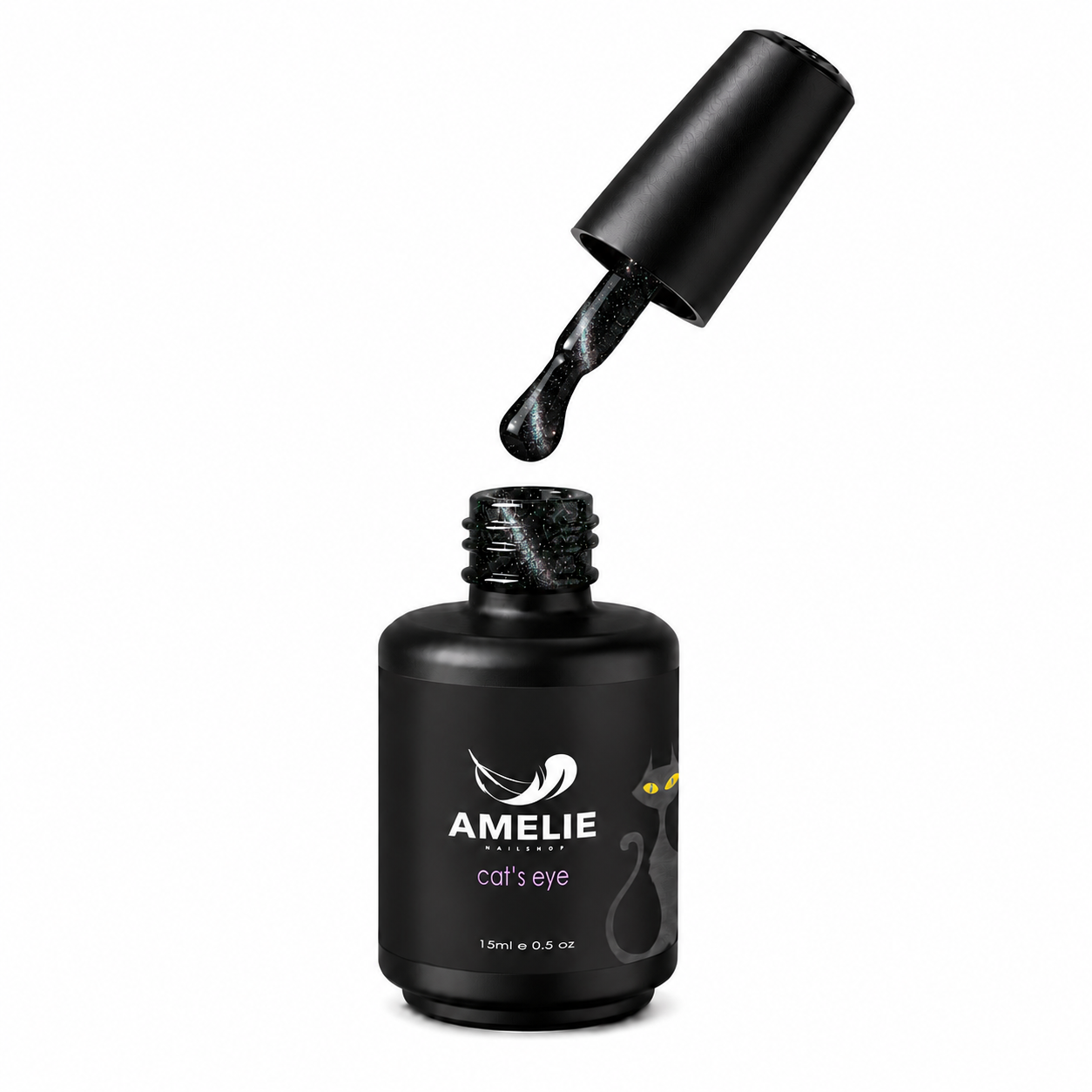 Amelie Nails Cat Eyes Venom Schwarz 80* 10ml