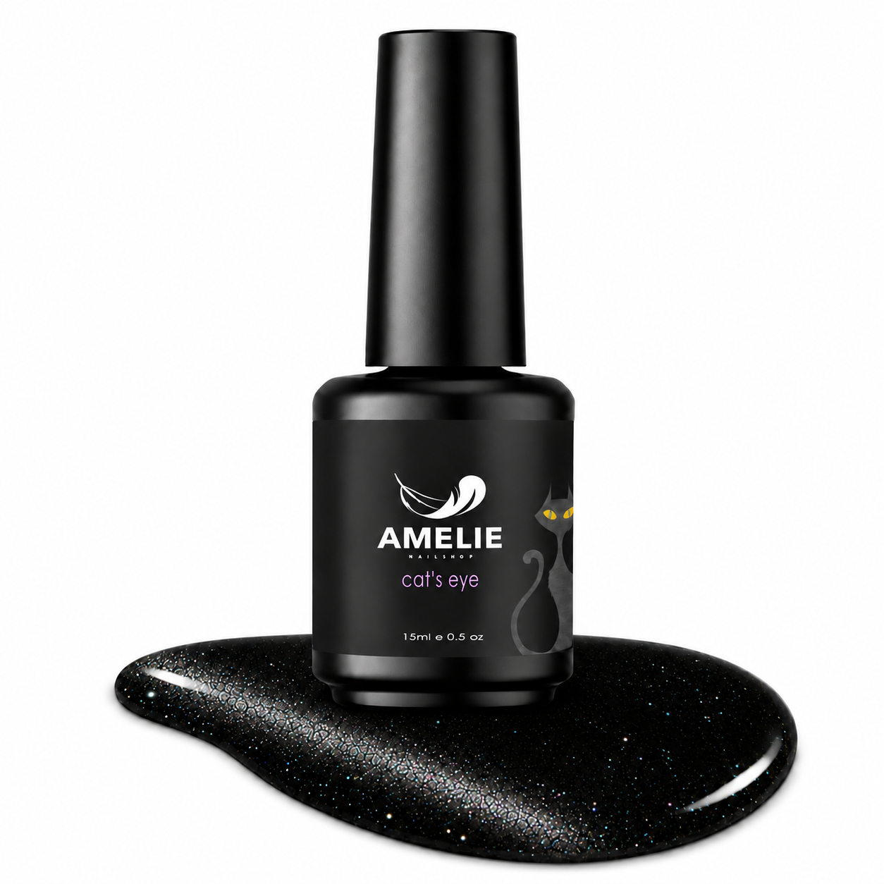 Amelie Nails Cat Eyes Venom Schwarz 80* 10ml