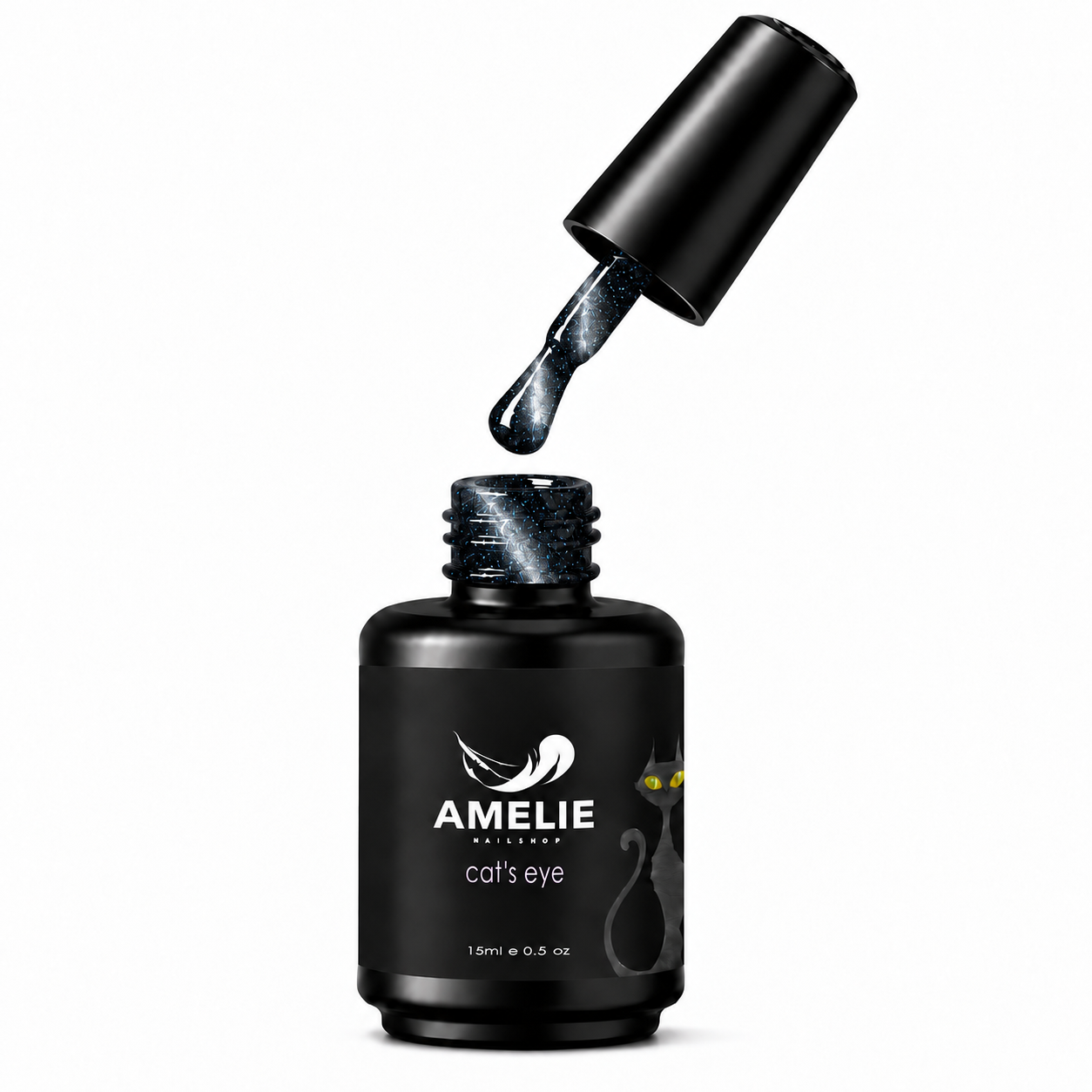Amelie Nails Cat Eyes Black Ganatix 48* 15ml