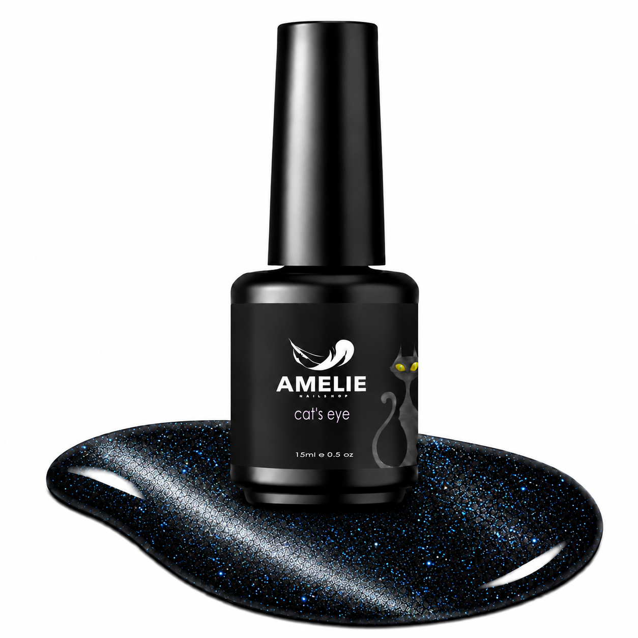 Amelie Nails Cat Eyes Black Ganatix 48* 15ml