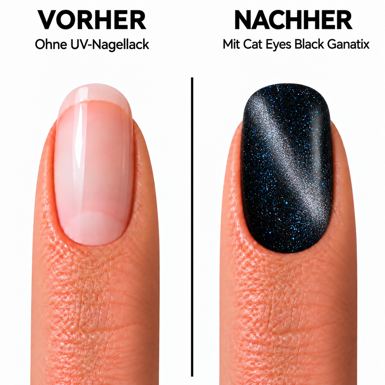 Amelie Nails Cat Eyes Black Ganatix 48* 15ml