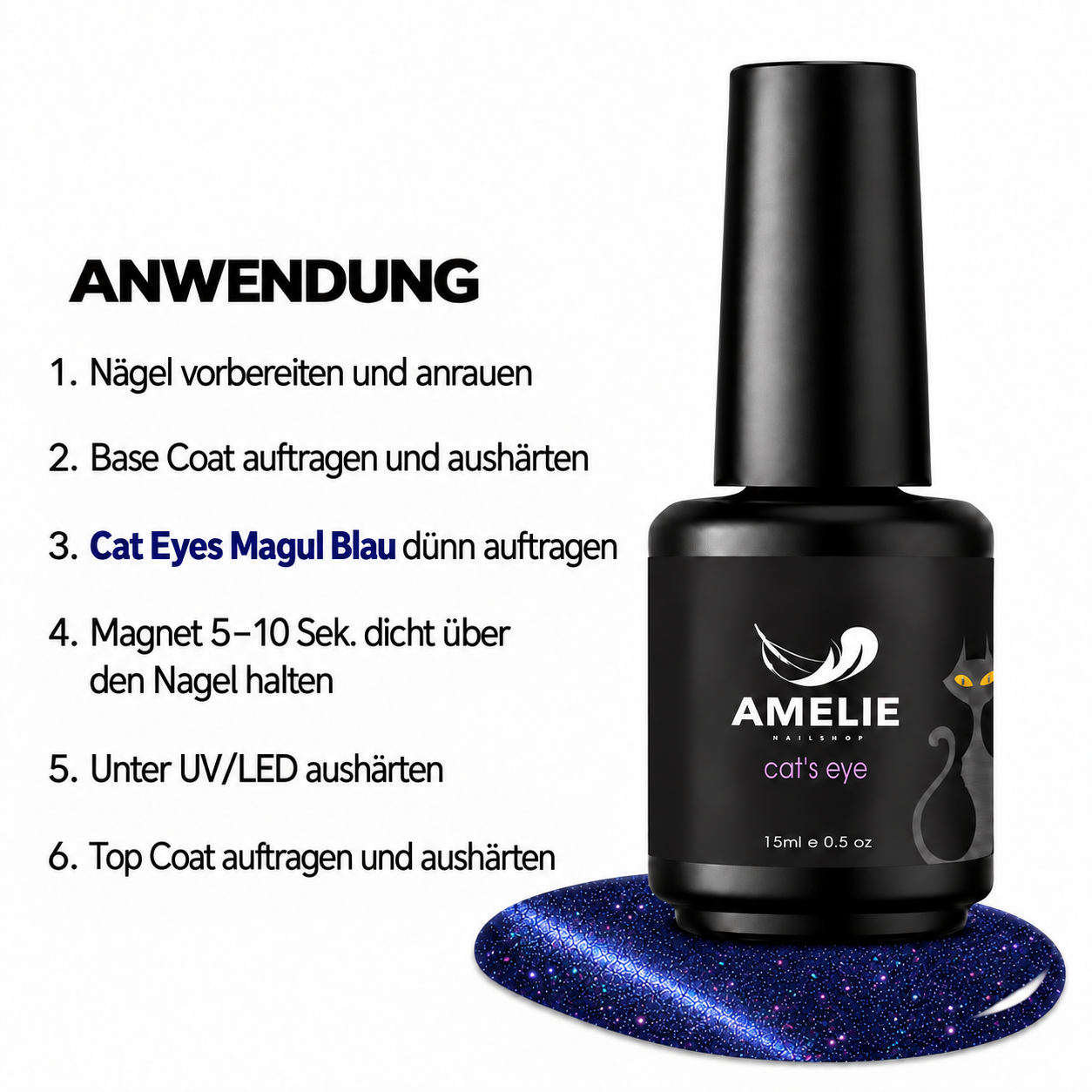 Amelie Nails Cat Eyes Magul Blau 42* 10ml
