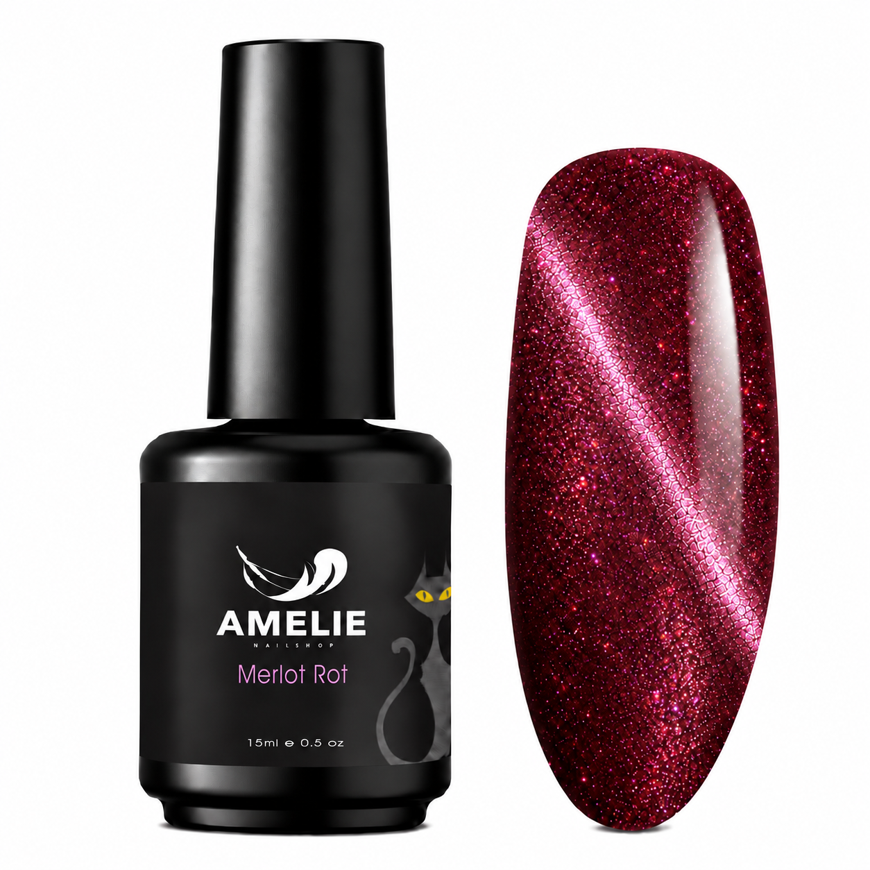 Amelie Nails Cat Eyes Merlot Rot 35* 10ml