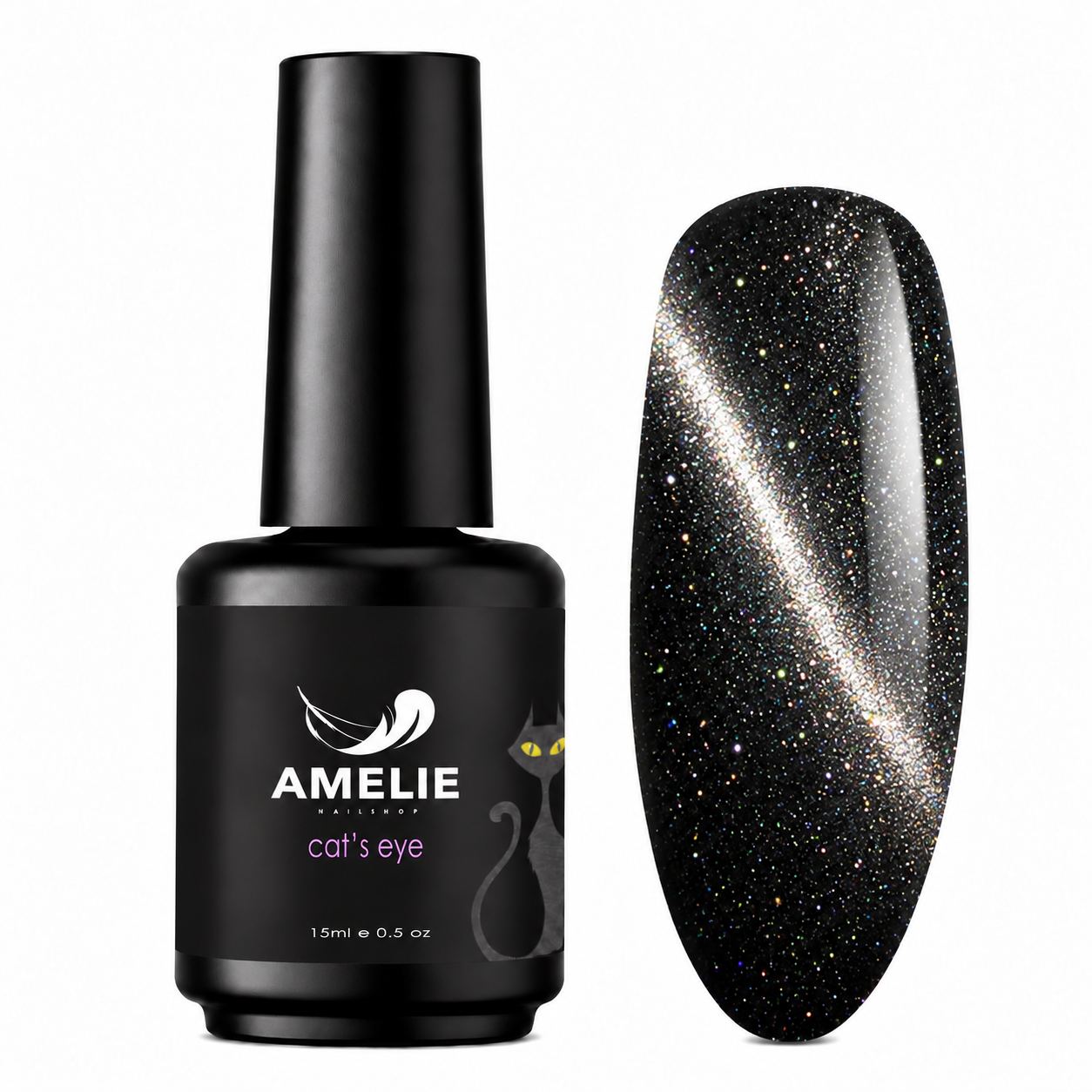 Amelie Nails Cat Eyes  Black Diamond 15* 15ml