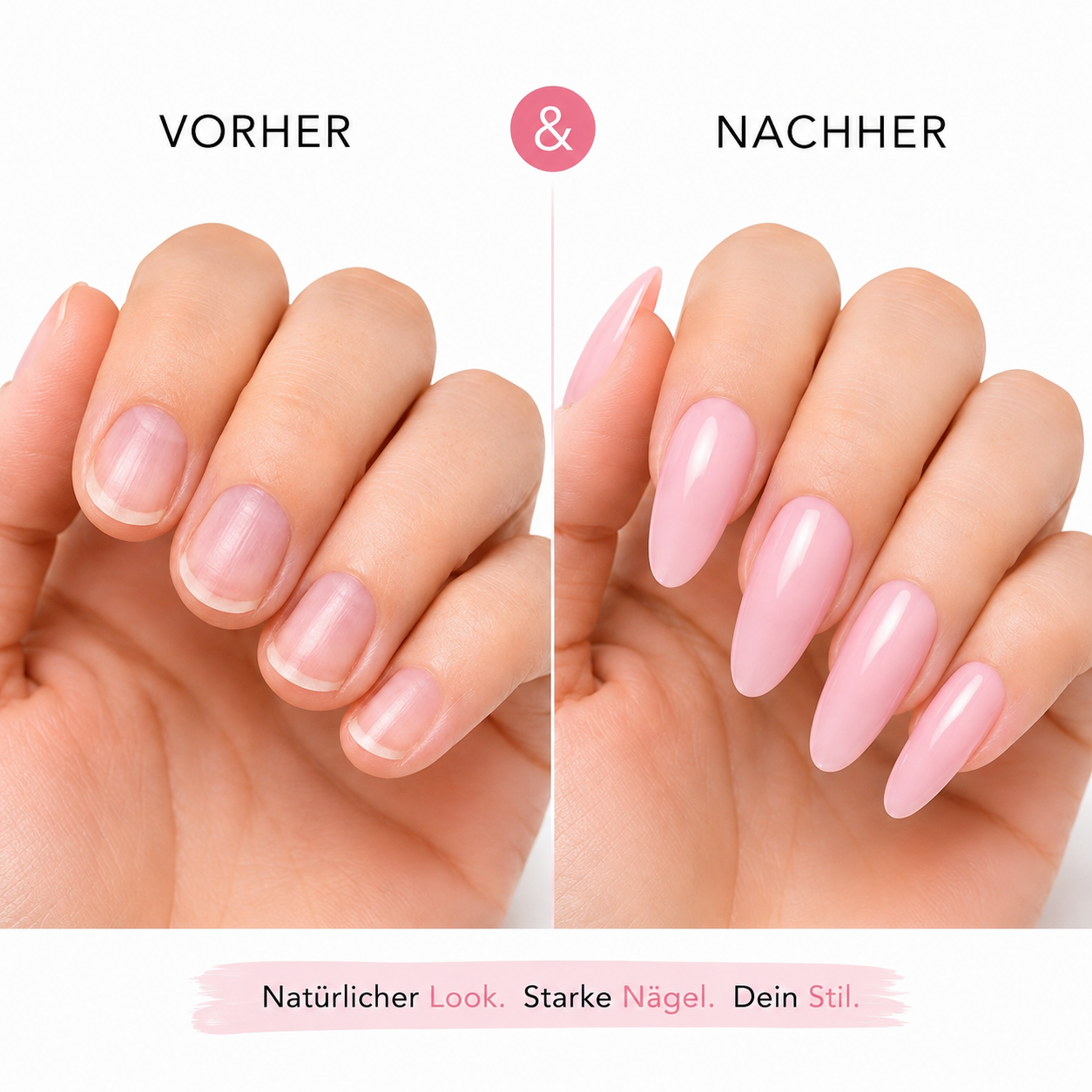 Amelie Nails Acrylgel Milchig Rose