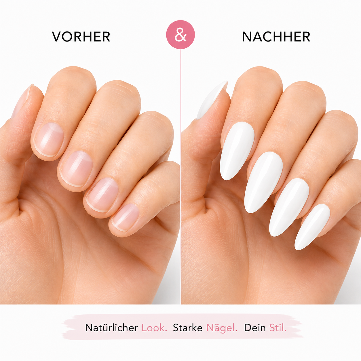 Amelie Nails Acrylgel milchig weiß
