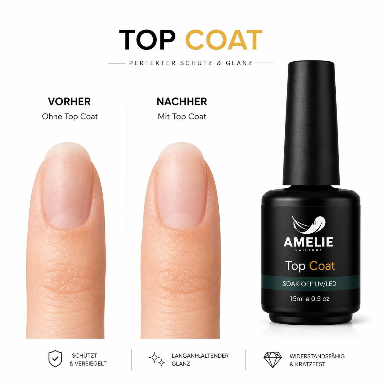 Amelie Nails Top Coat Versiegler 15ml