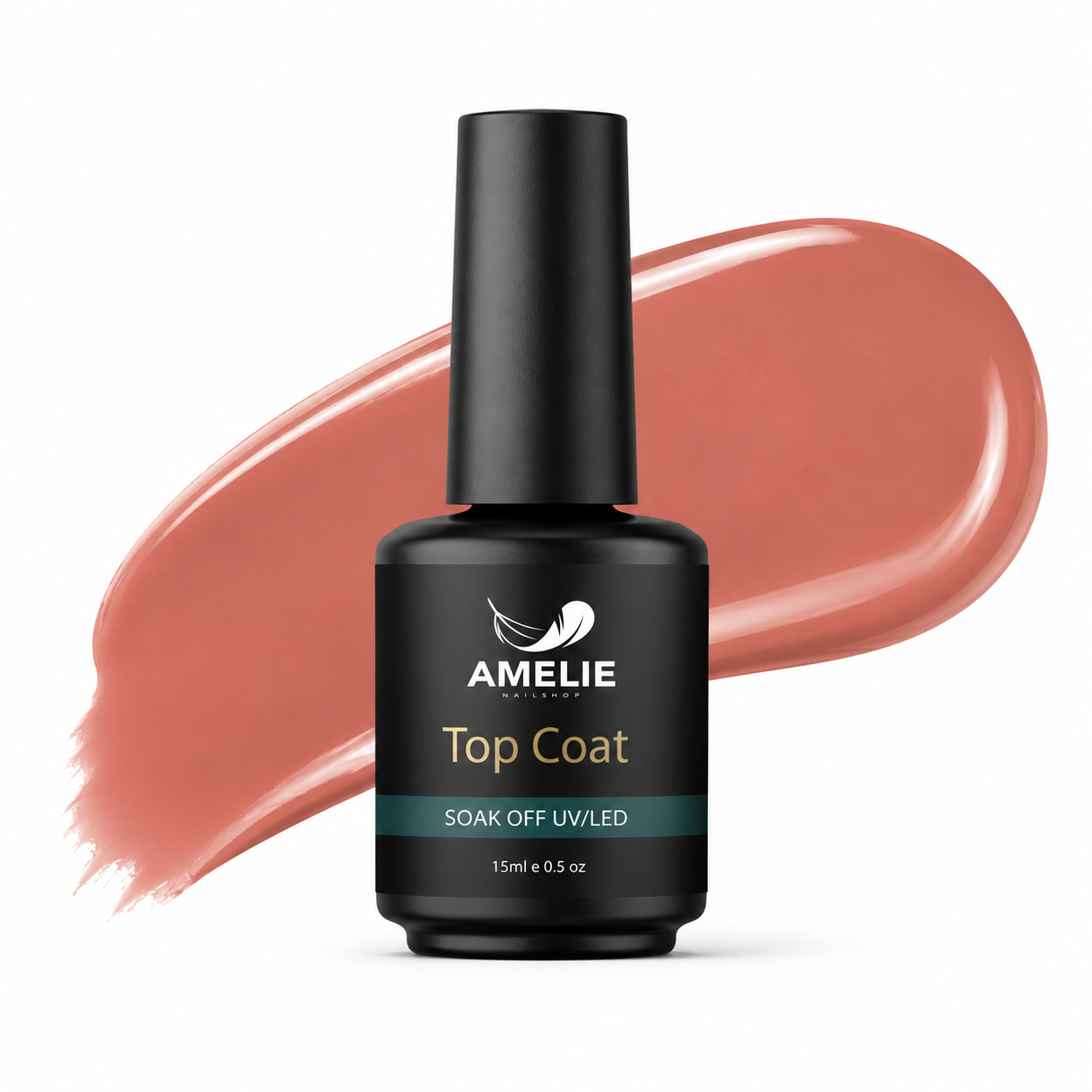 Amelie Nails Nude Top Coat Medium Rose 06* 15ml