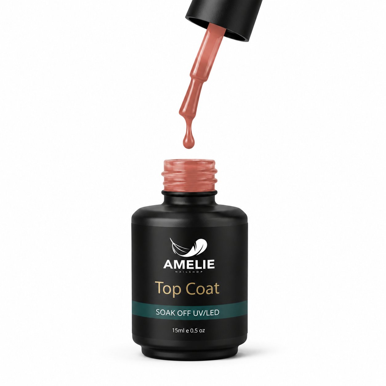 Amelie Nails Nude Top Coat Medium Rose 06* 15ml