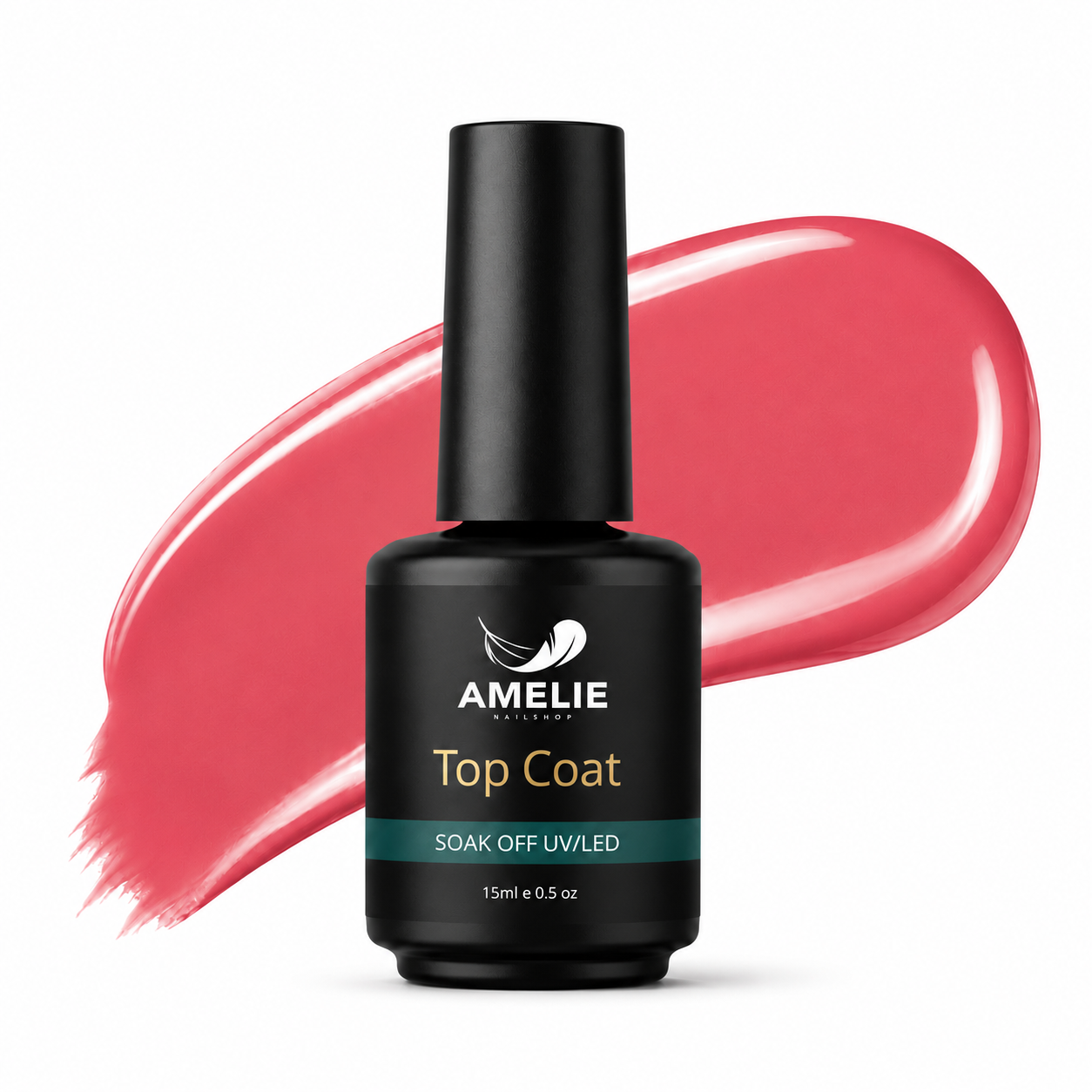 Amelie Nails Nude Top Coat Rose Rot 13* 15ml