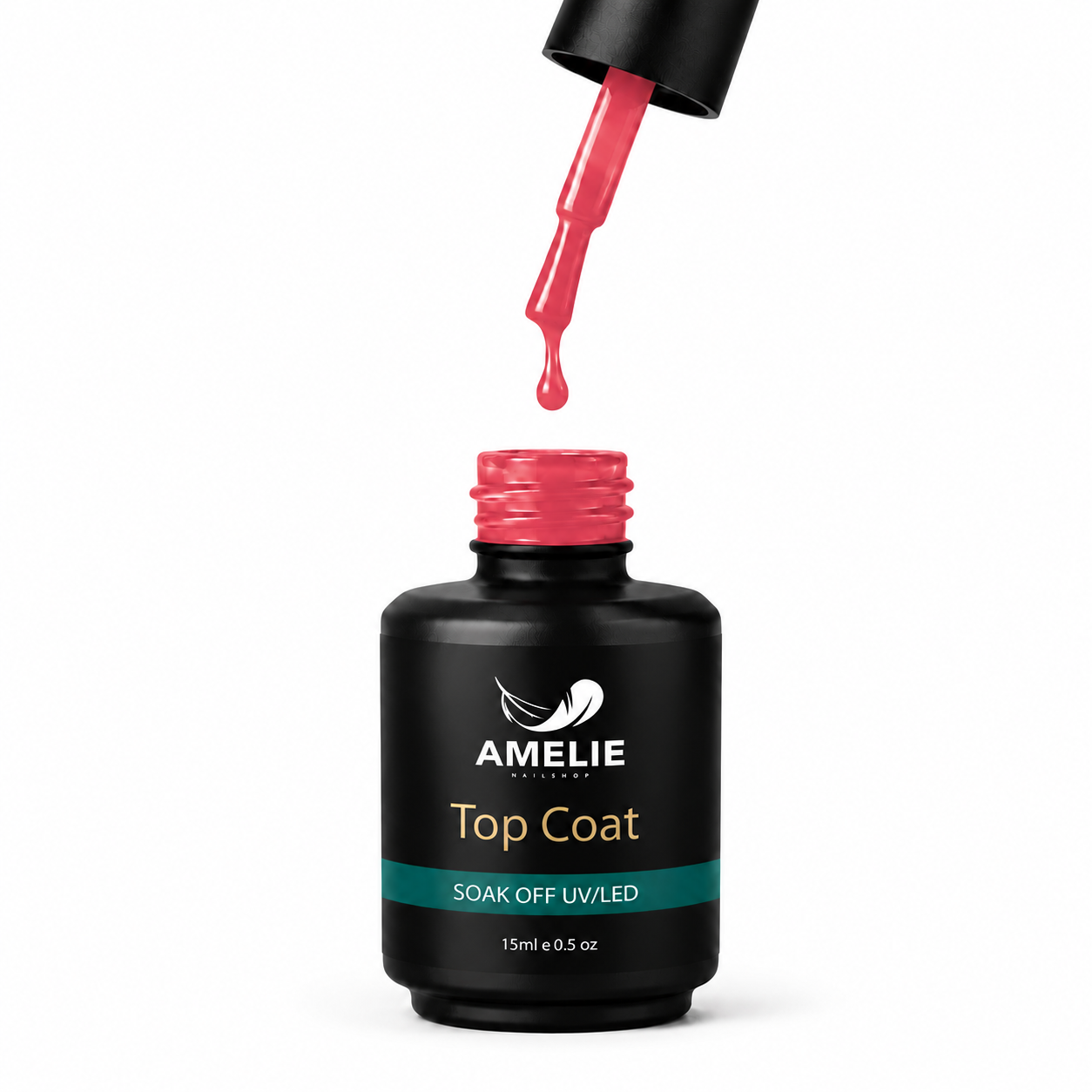Amelie Nails Nude Top Coat Rose Rot 13* 15ml