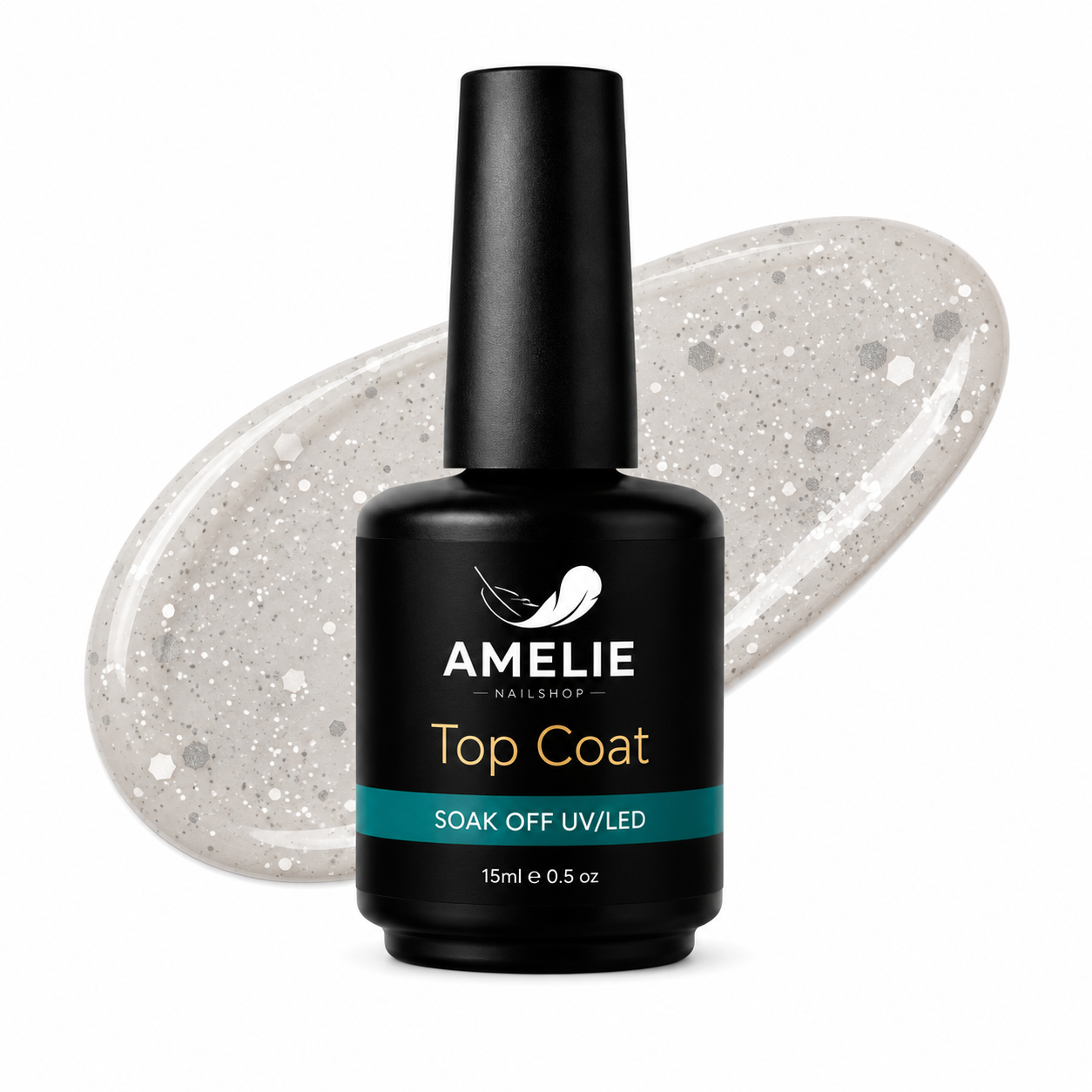Amelie Nails Glitzer Rubber Matte Top Coat 01* 15ml