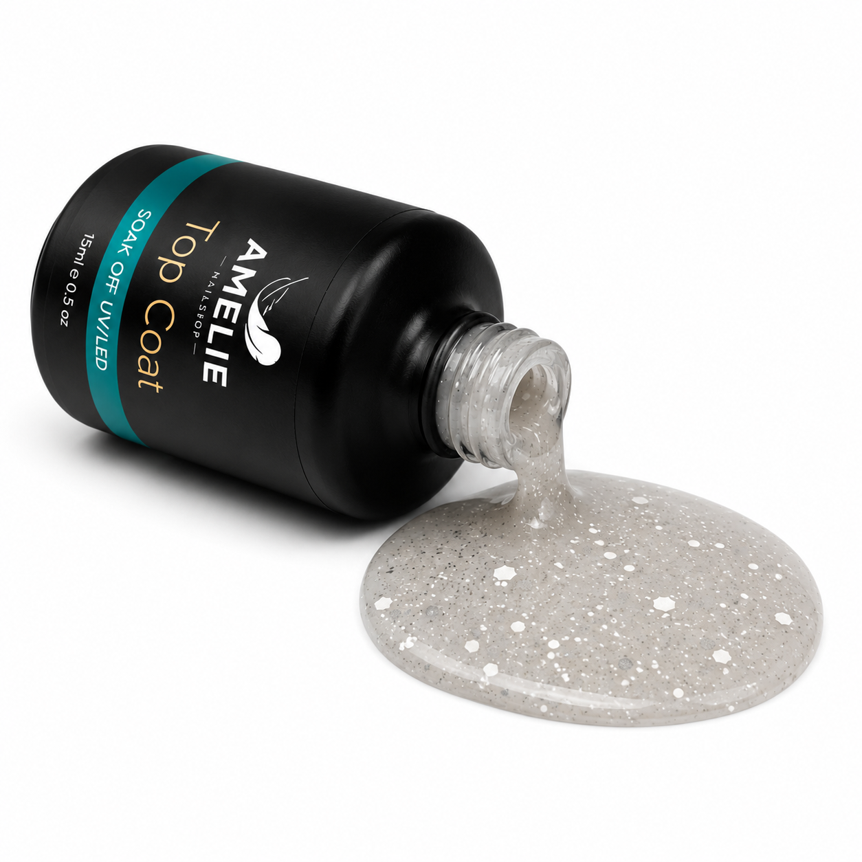 Amelie Nails Glitzer Rubber Matte Top Coat 01* 15ml