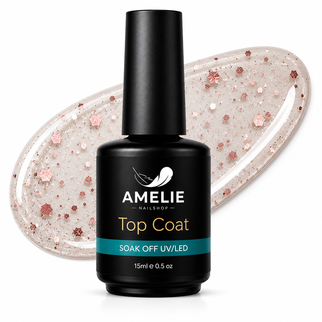 Amelie Nails Glitzer Rubber Matte Top Coat 02* 15ml