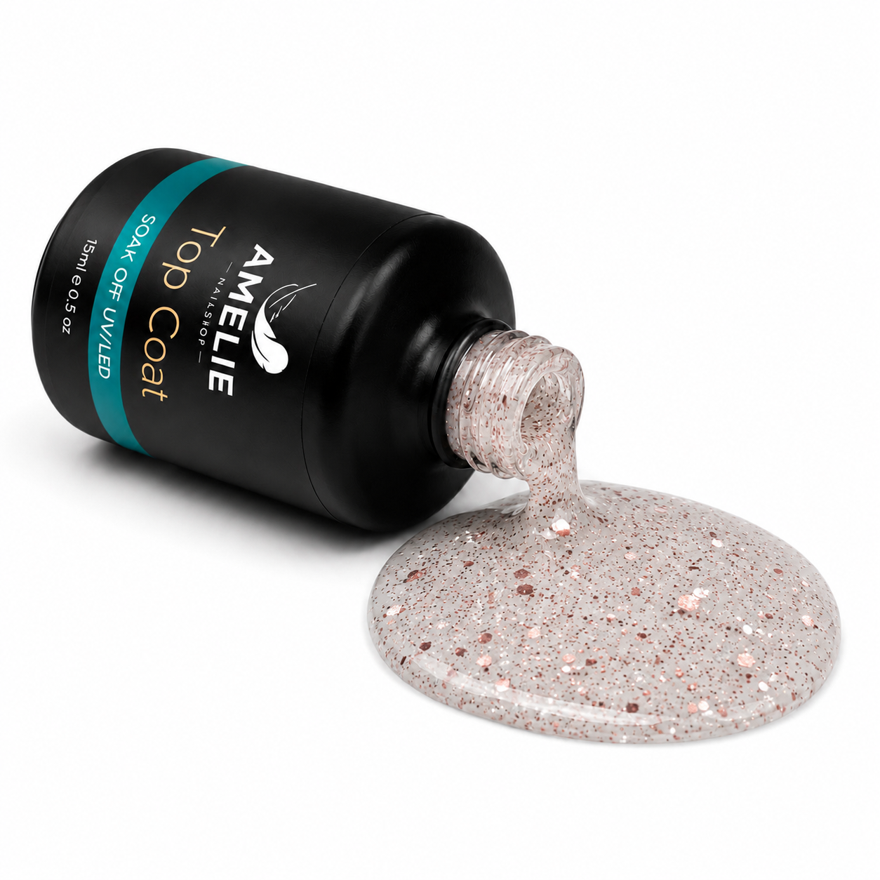 Amelie Nails Glitzer Rubber Matte Top Coat 02* 15ml