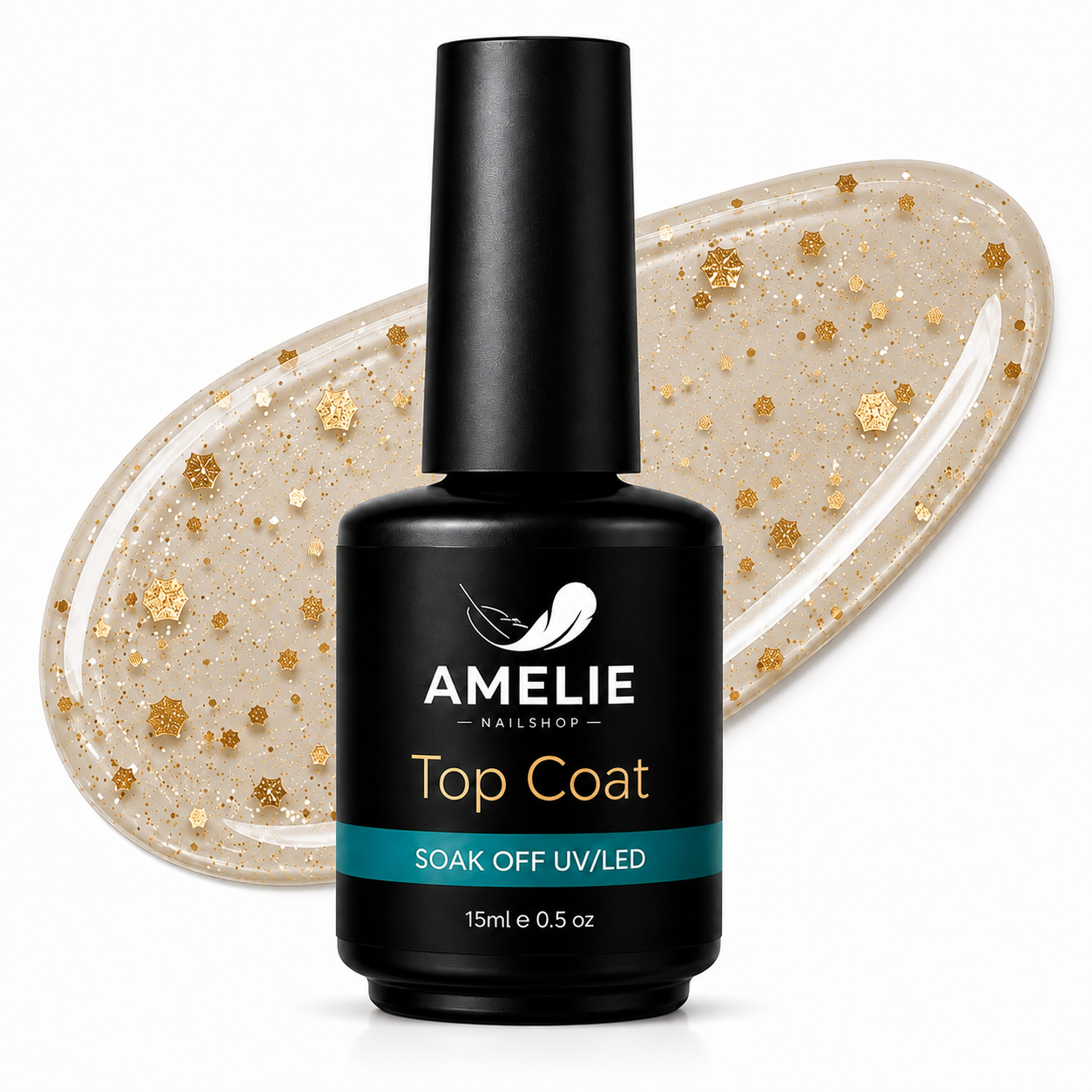 Amelie Nails Glitzer Rubber Matte Top Coat 03* 15ml