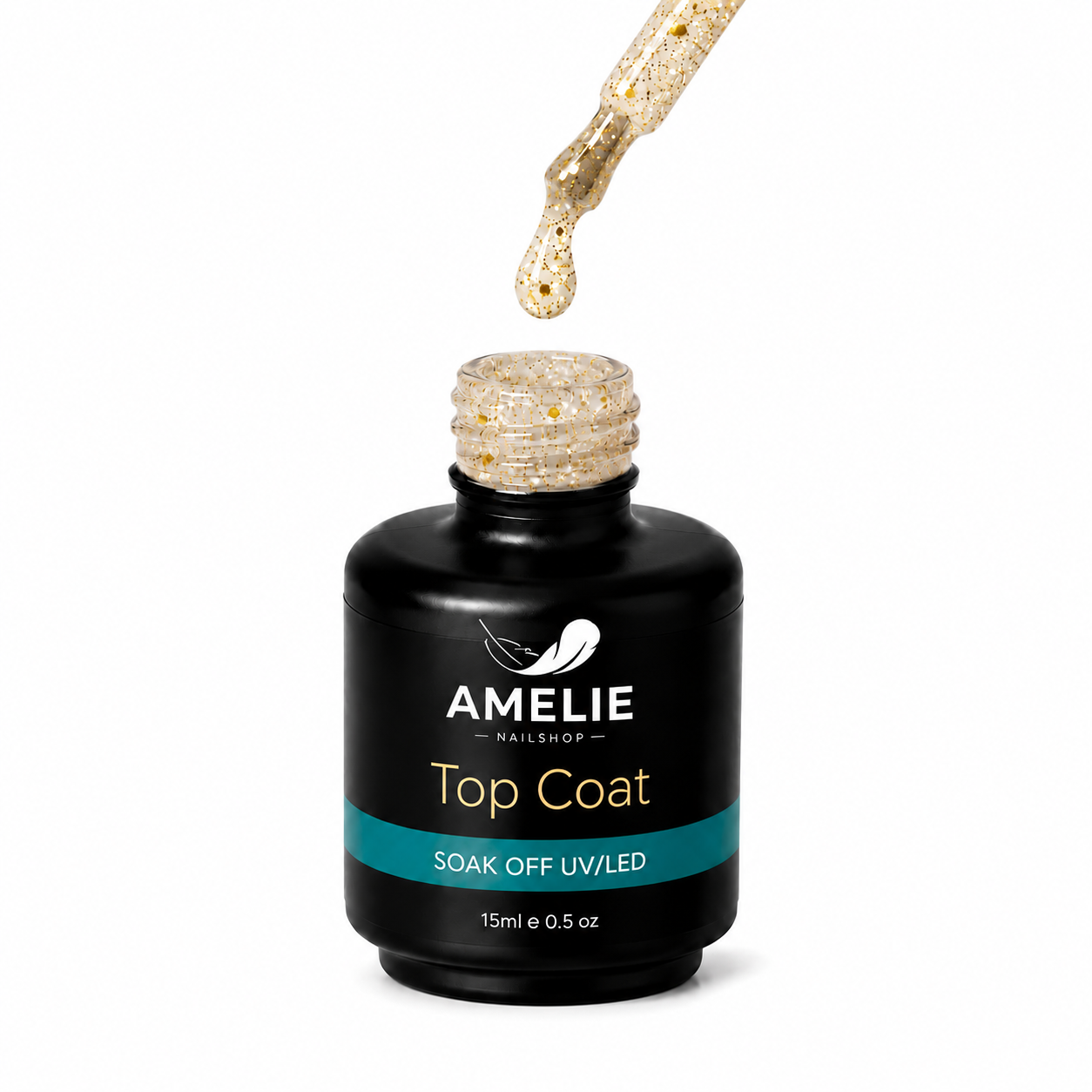 Amelie Nails Glitzer Rubber Matte Top Coat 03* 15ml