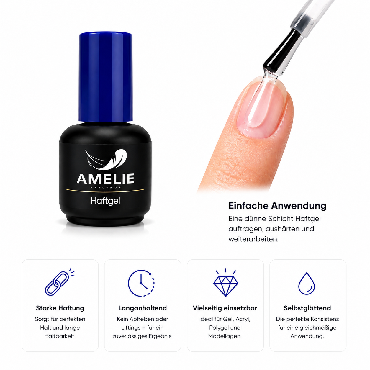 Amelie Nails Haftgel 15ml – Haftbasis für Gelmodellage