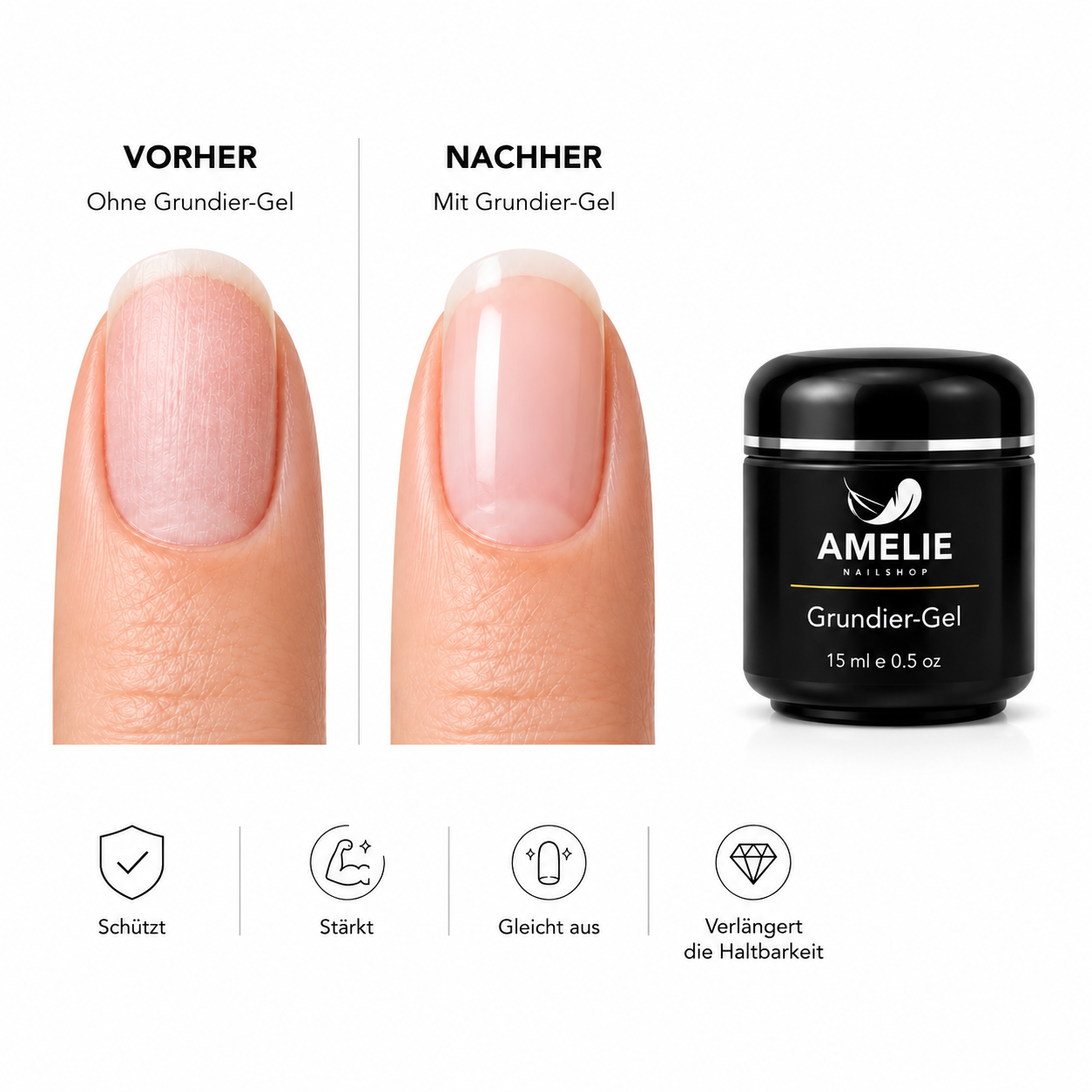 Amelie Nails Grundiergel Klar – Haftgel 15ml