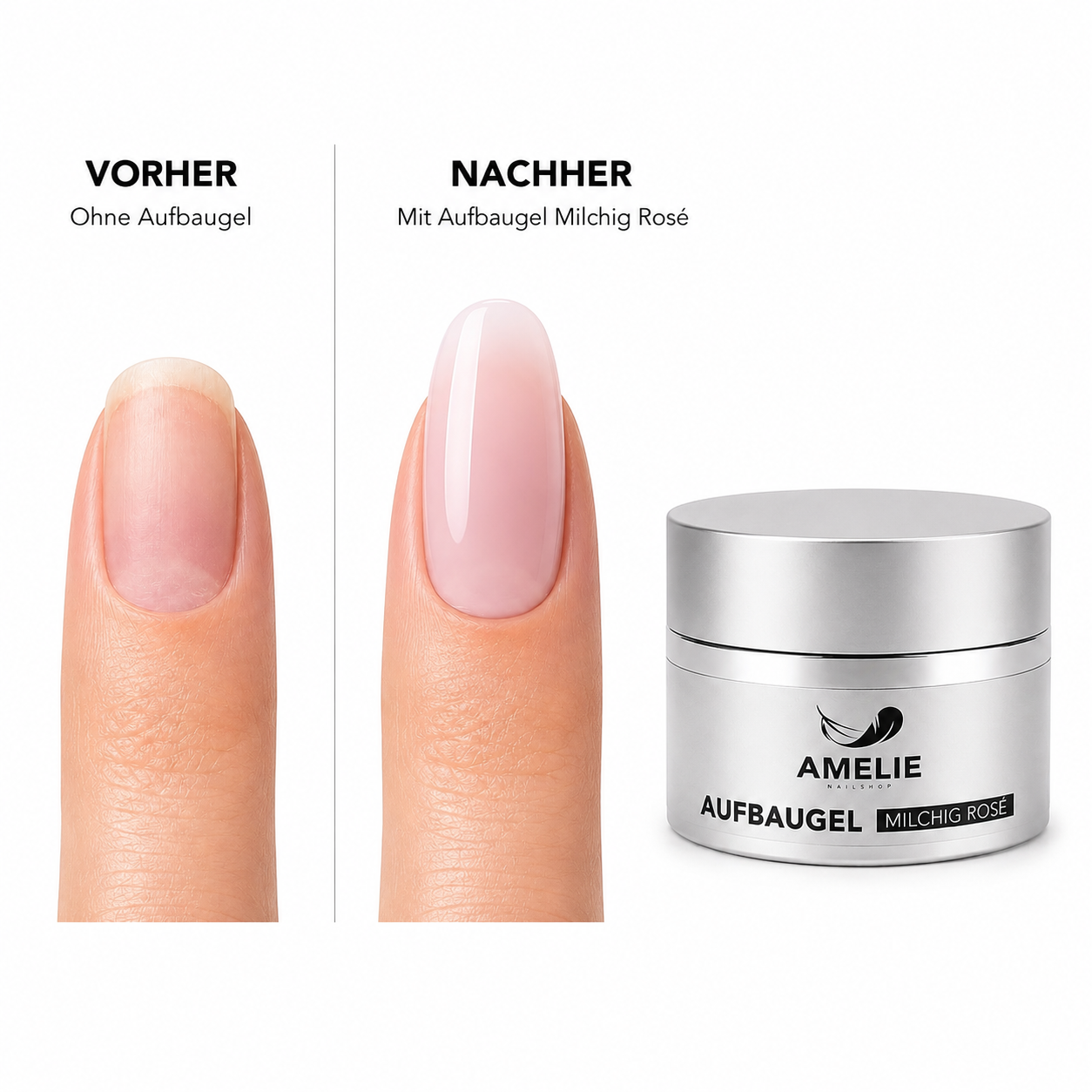 Amelie Nails Aufbaugel UV Gel milchig Rose