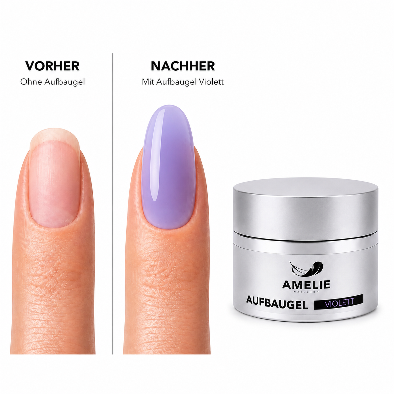 Amelie Nails Aufbaugel Violett UV Gel Builder Gel