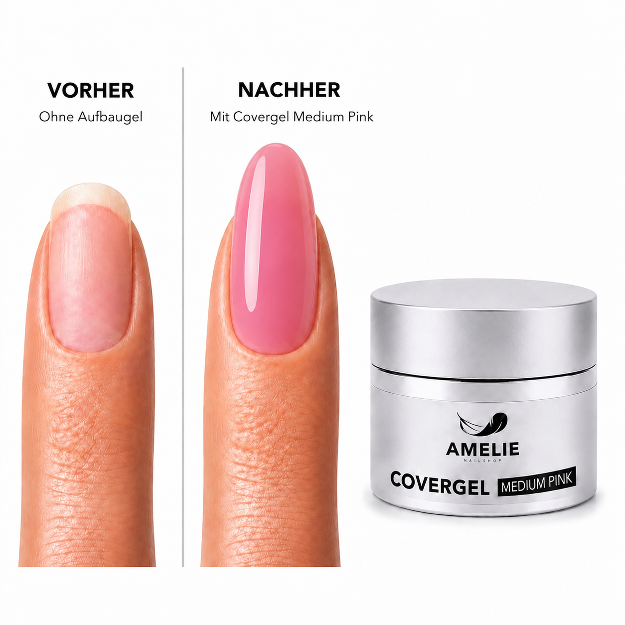 Amelie Nails Covergel UV Gel Medium Pink