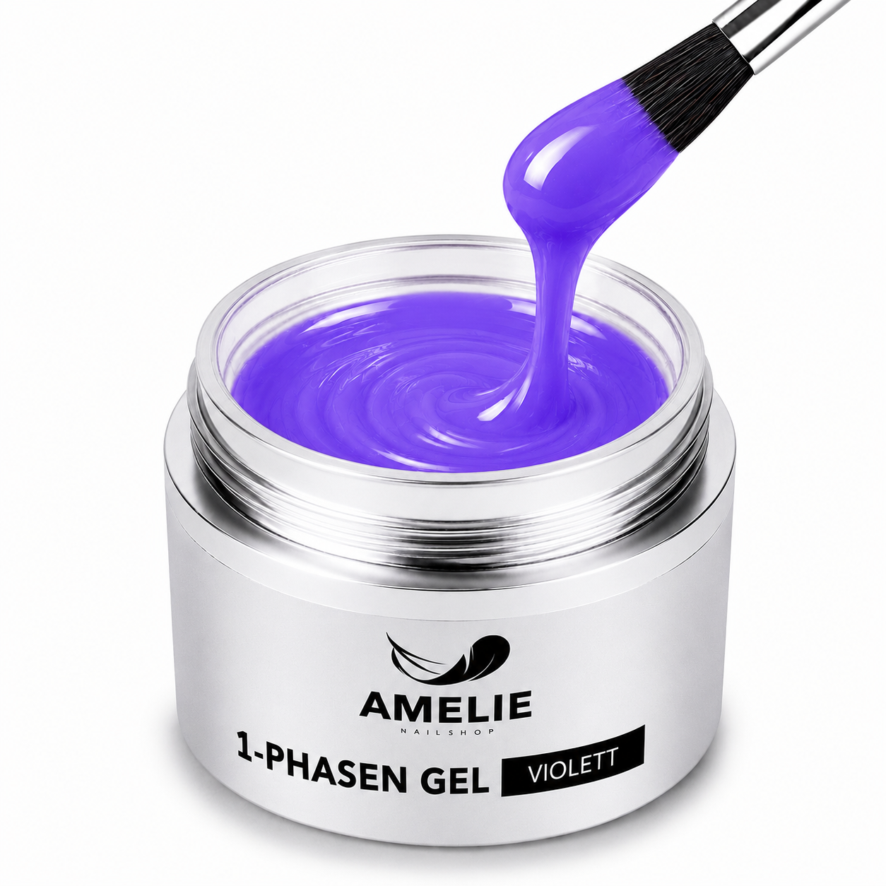 Amelie Nails 1-Phasengel Violett UV Gel Aufbau
