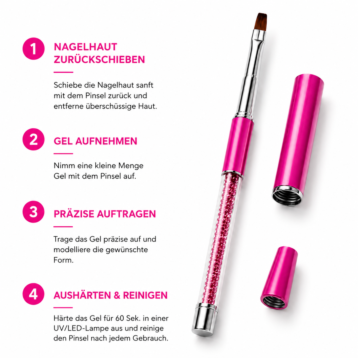 Amelie Nails Gel-Pinsel Pink Pearl