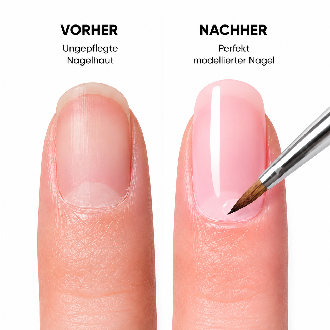 Amelie Nails Gel-Pinsel - Pink Glitzer Gr.4