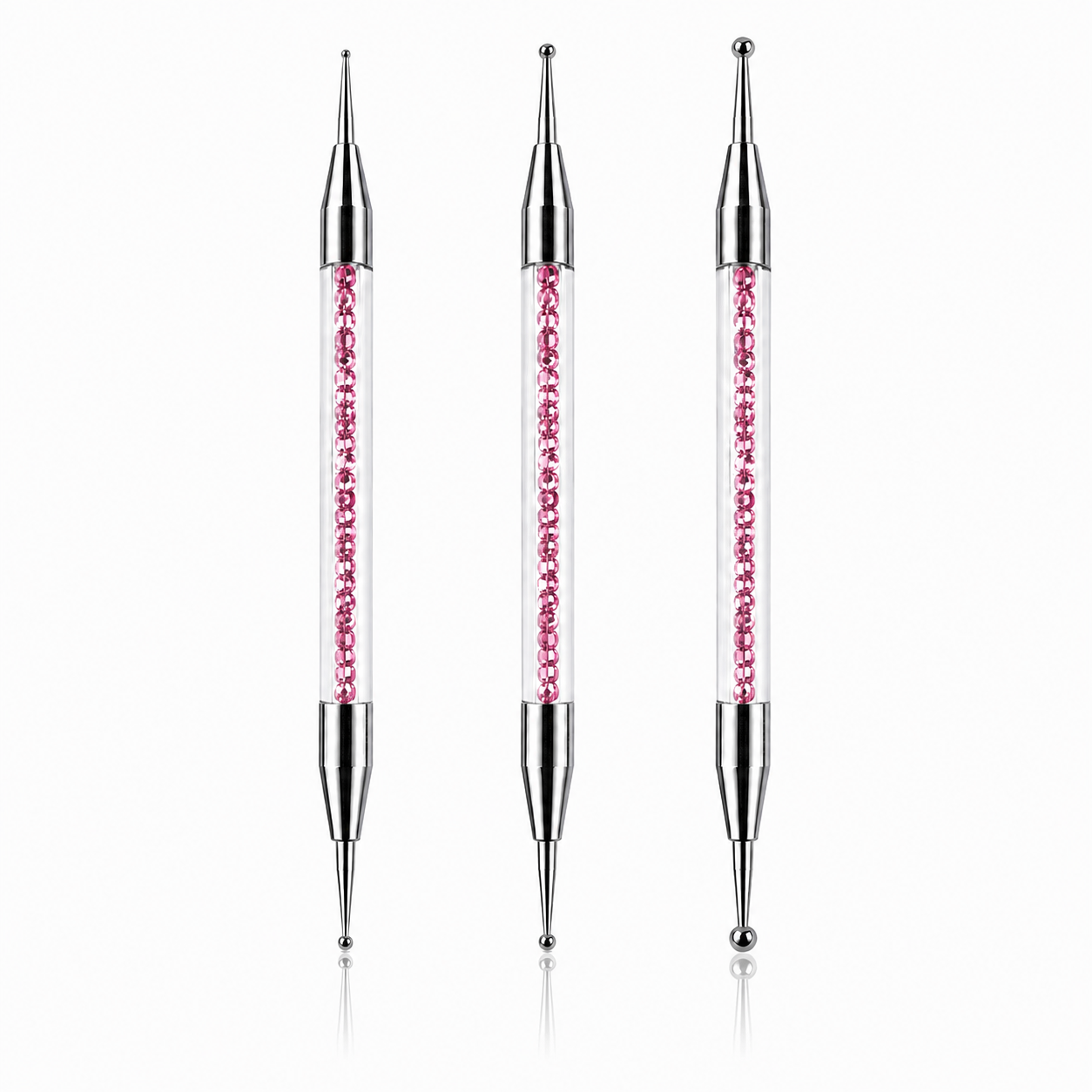 Twister-Swirl Nailart Pinsel - Pinke Perlen 3er Set