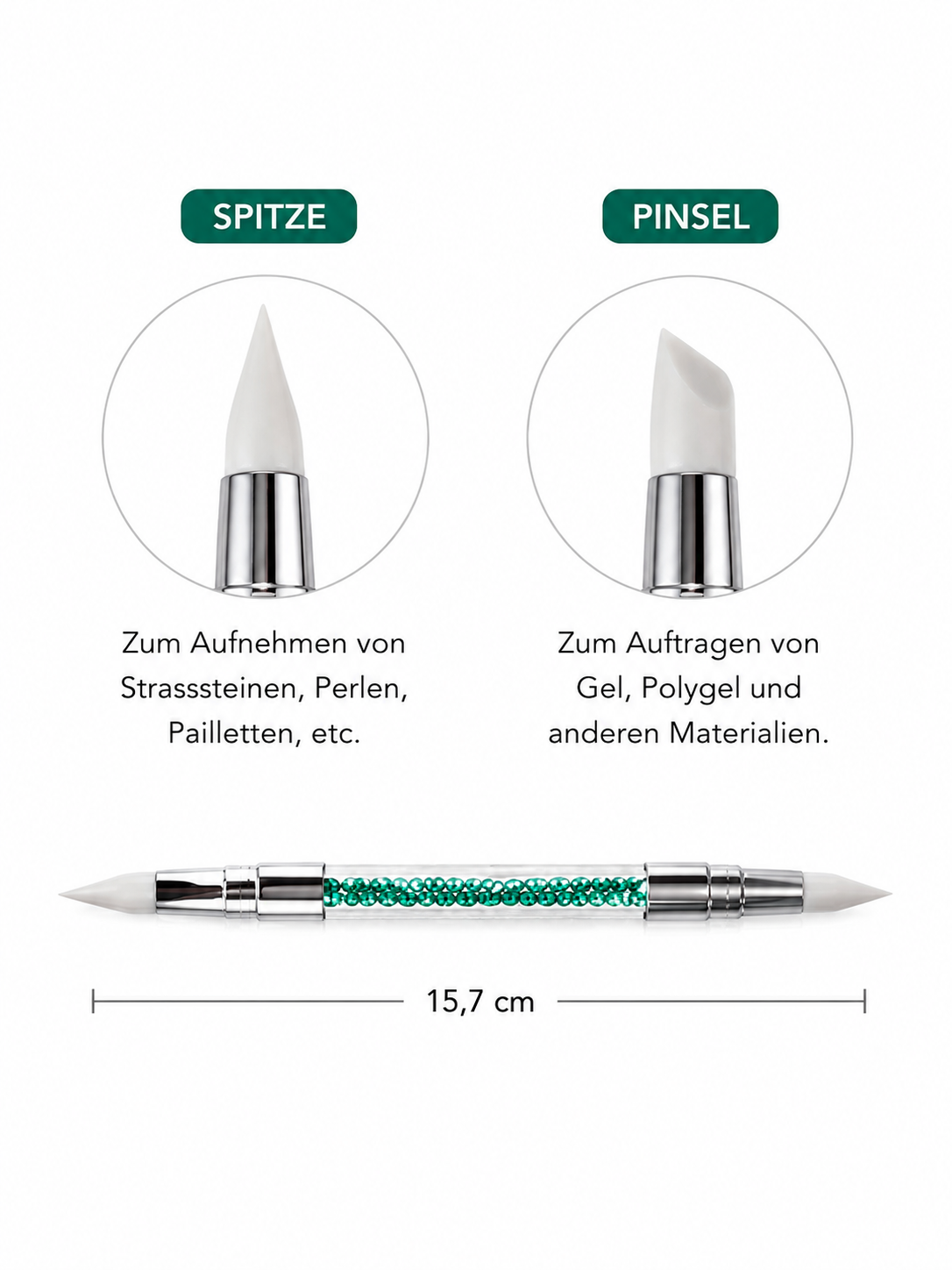 Amelie Nails Picker Pen Silikon Pinsel