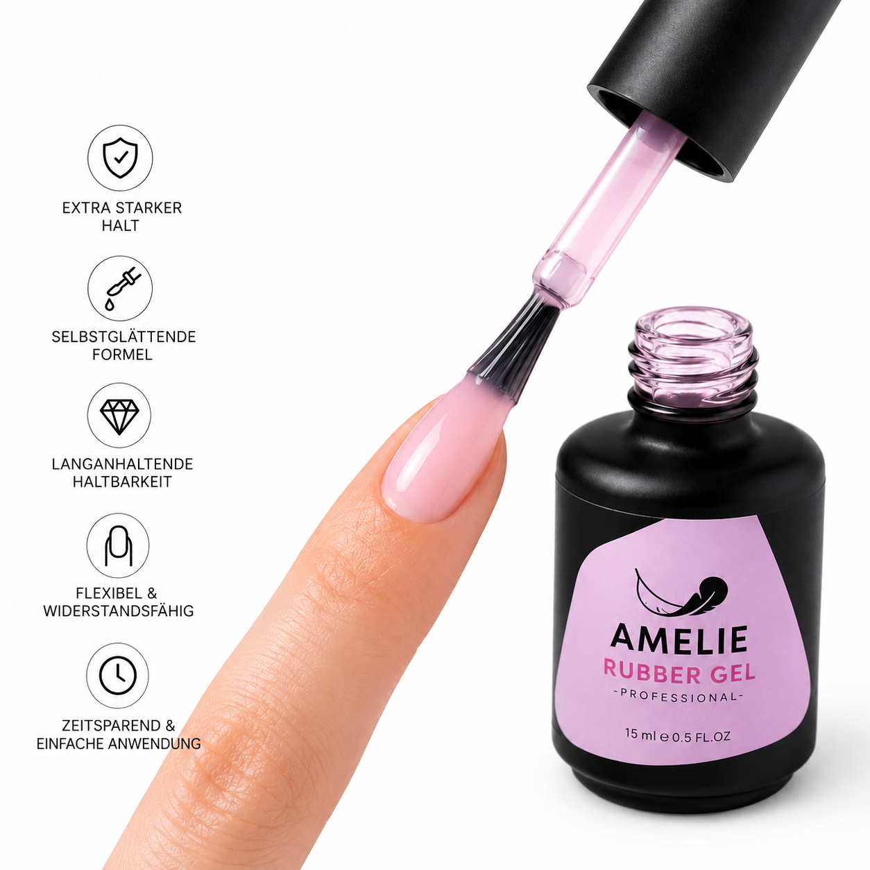 Amelie Nails Rubber Base Coat 15ml