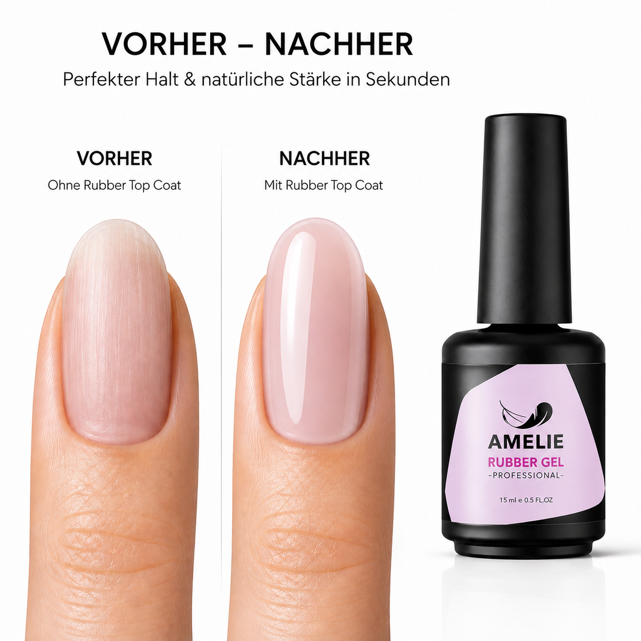 Amelie Nails Rubber Top Coat 15ml