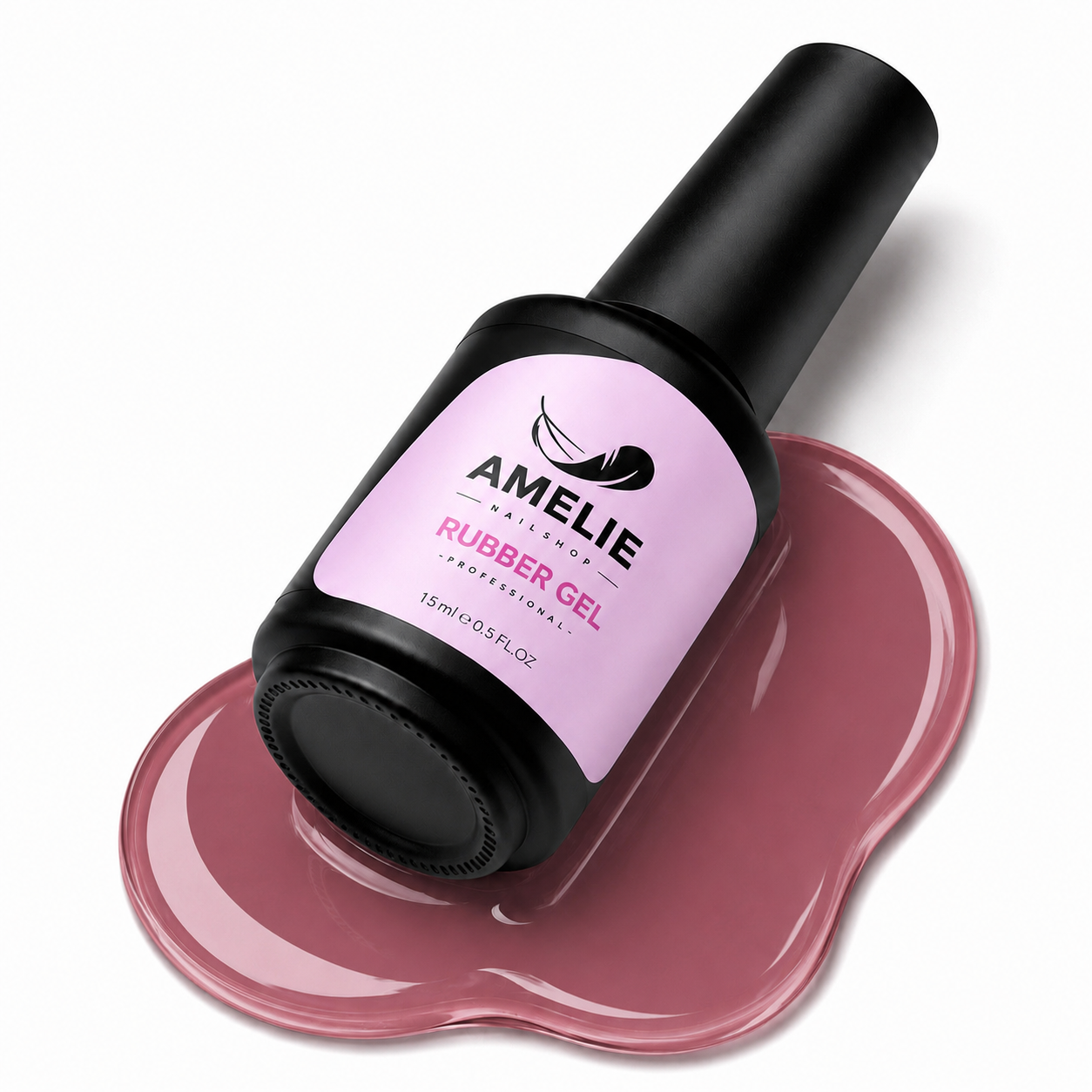 Amelie Nails Rubber Base Gel - No Separation Dark Rose 33* 15ml