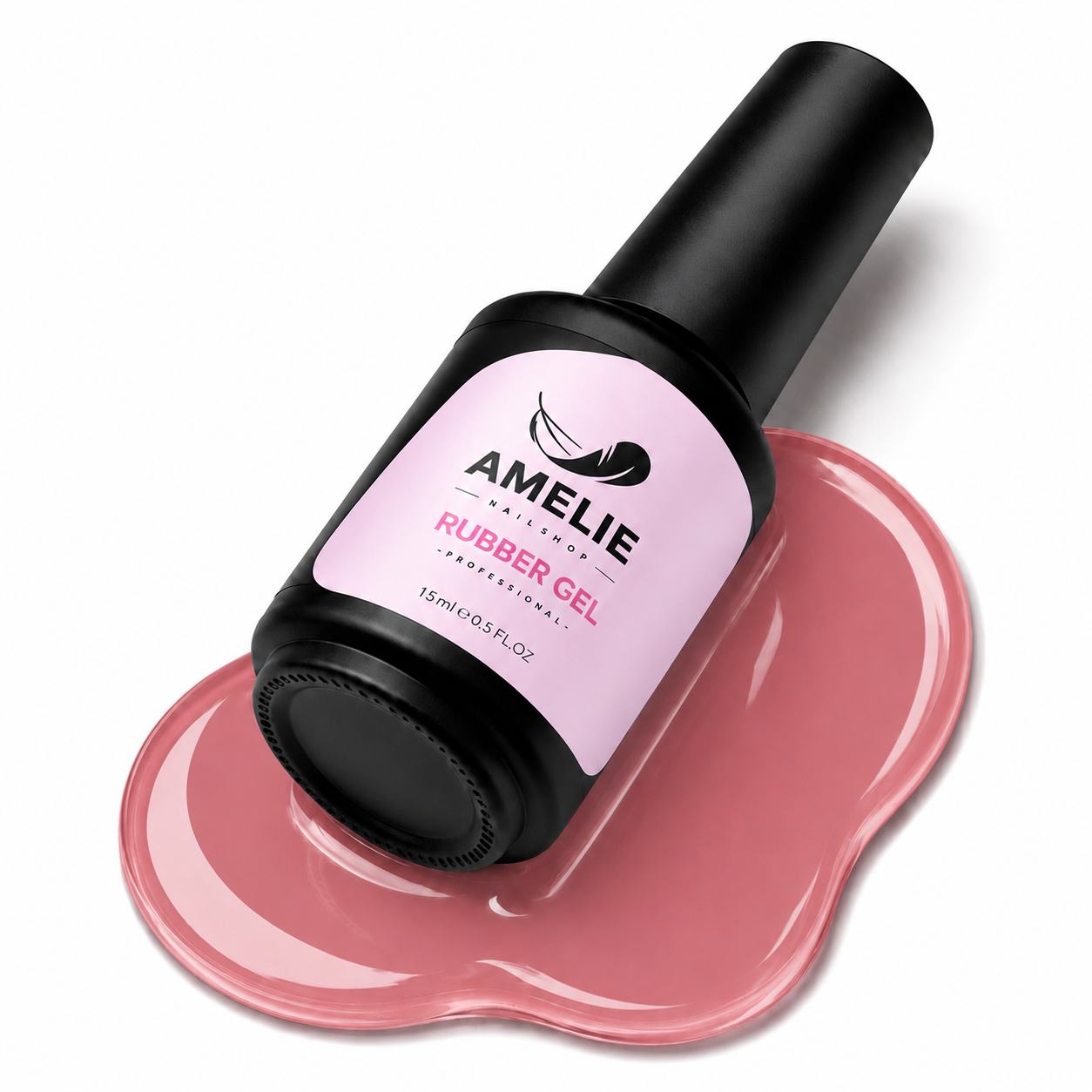 Amelie Nails Rubber Base Ge No Separation Medium Rose 16* 15ml