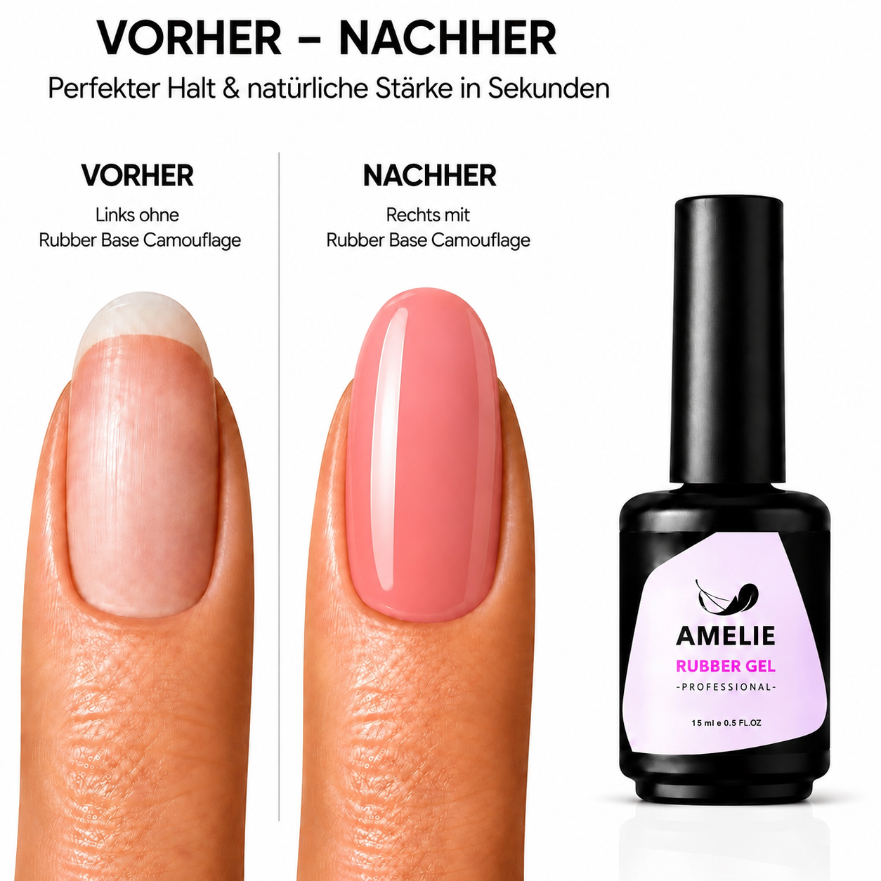 Amelie Nails Rubber Base Camouflage Medium Rosa 01* 15ml
