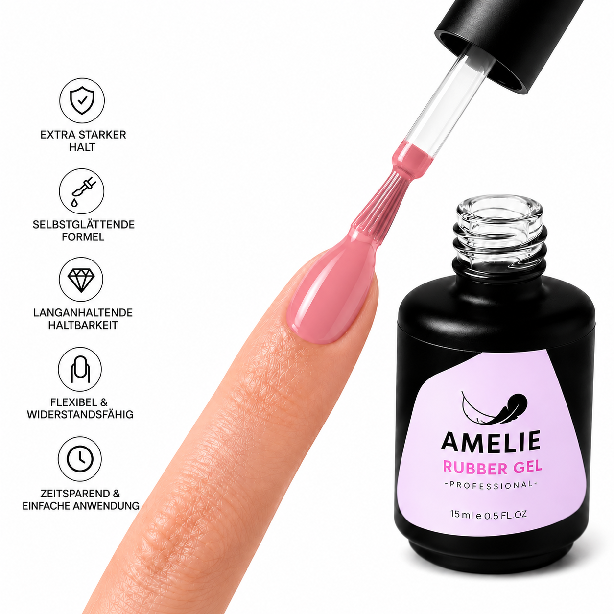 Amelie Nails Rubber Base Camouflage Medium Rosa 01* 15ml