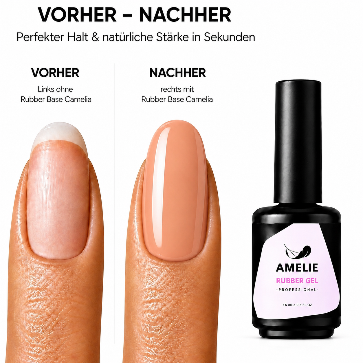 Amelie Nails Rubber Base Gel Camelia Nude 22* 15ml