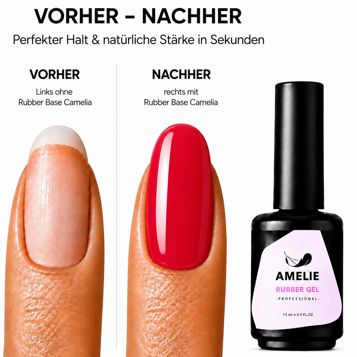 Amelie Nails Rubber Base Gel  Camelia Rot 09* 15ml